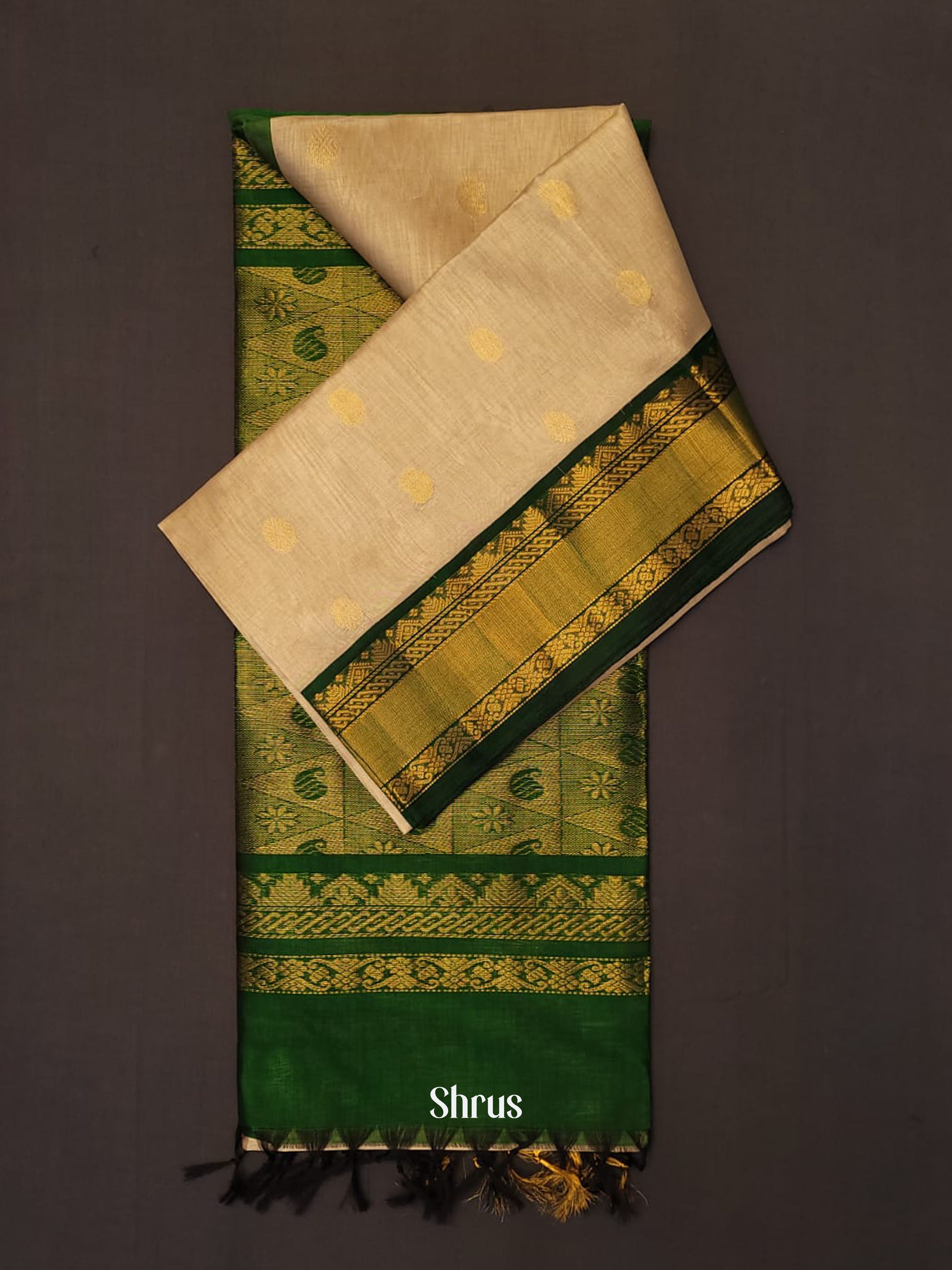 CHS03430 - Silk Cotton Saree - Shop on ShrusEternity.com