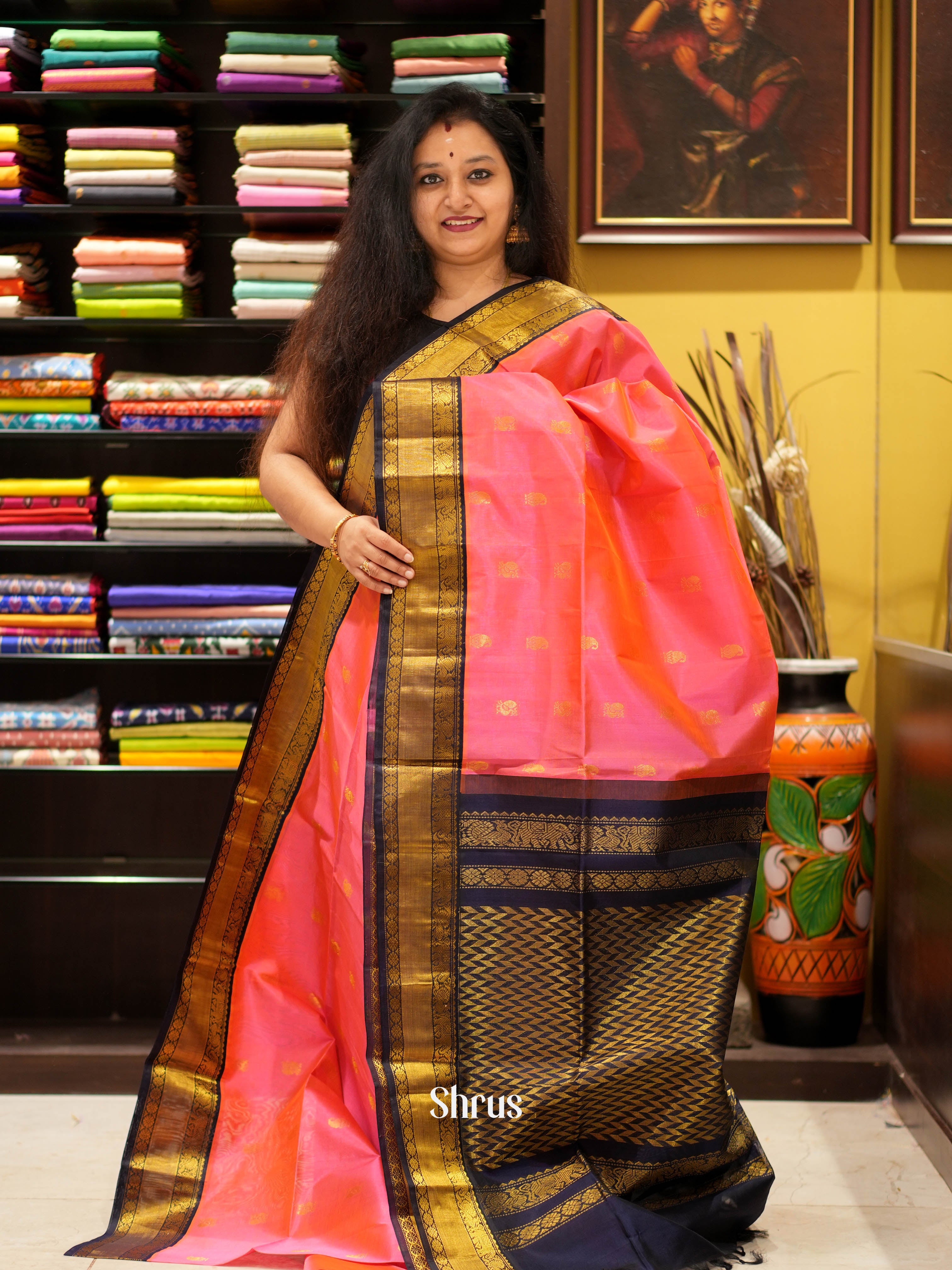 CHS03439 - Silk Cotton Saree - Shop on ShrusEternity.com
