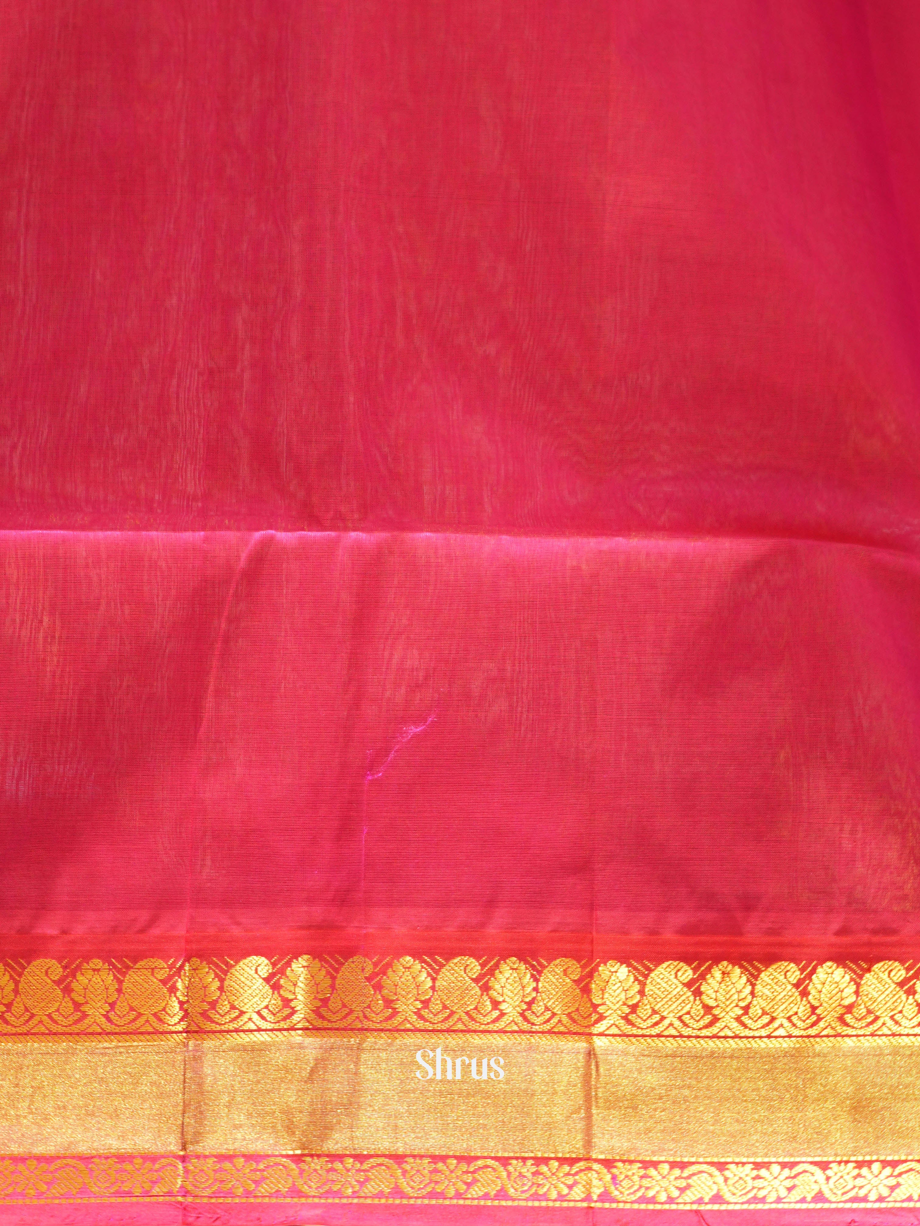Grey & Pink - Silk Cotton Saree - Shop on ShrusEternity.com