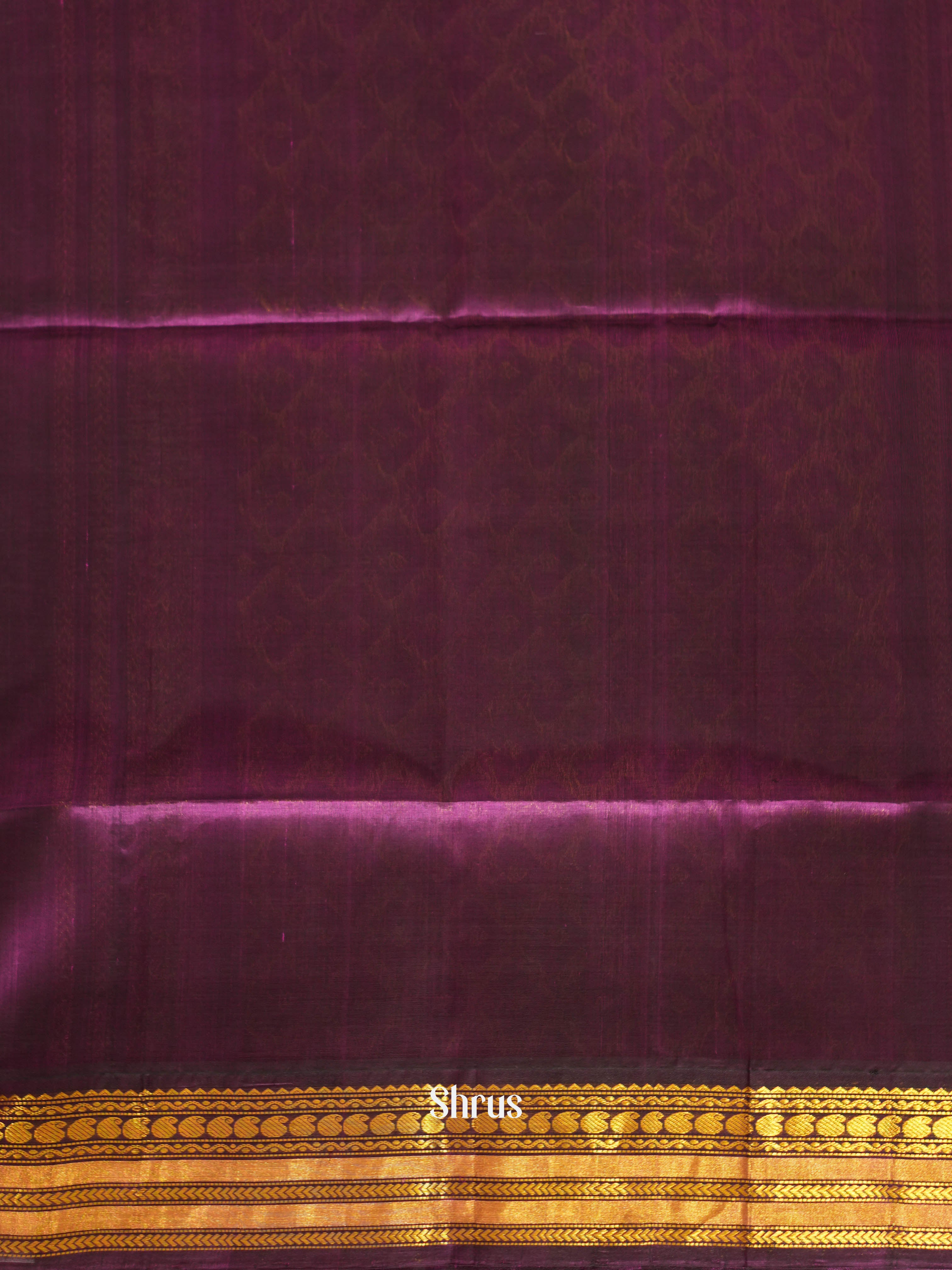 Green & Purple - Silk Cotton Saree - Shop on ShrusEternity.com