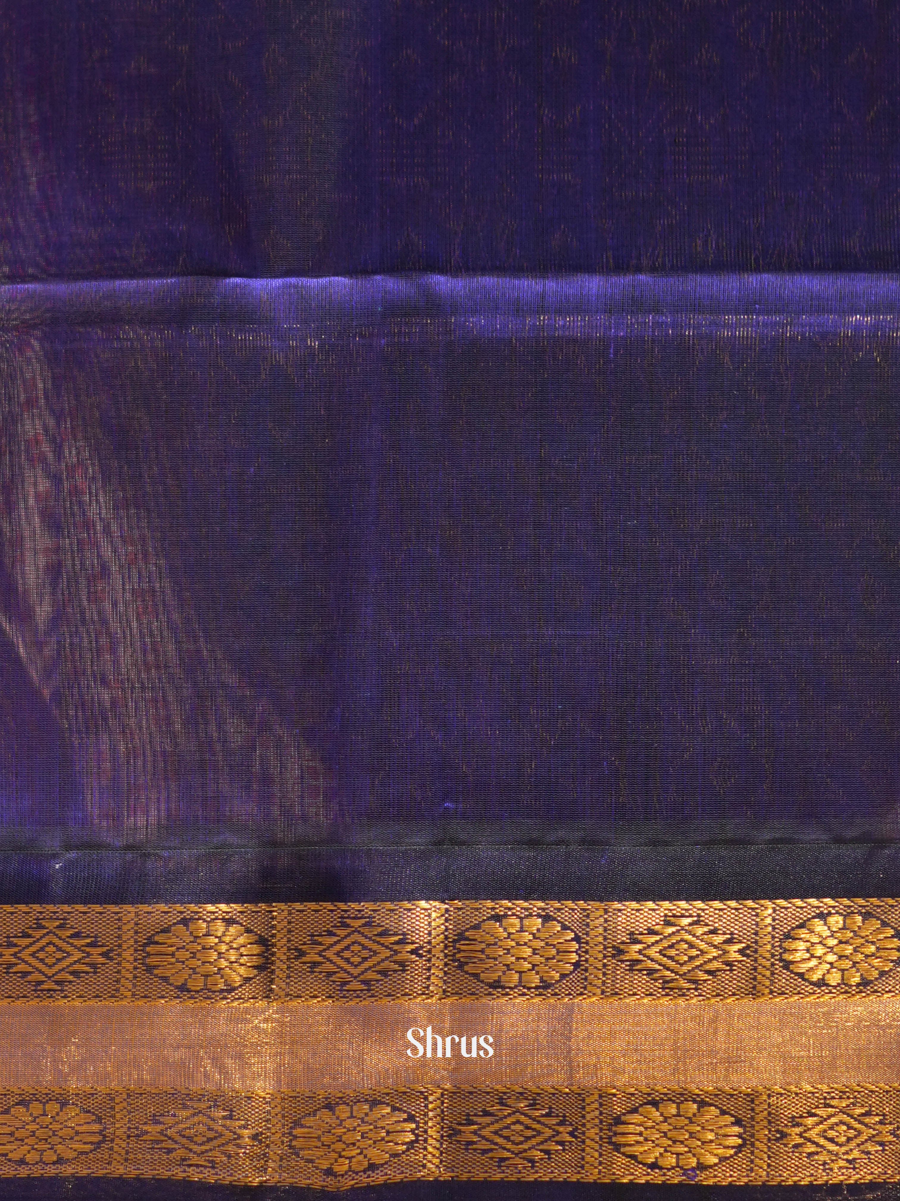 Teal & Blue - Silk Cotton Saree - Shop on ShrusEternity.com