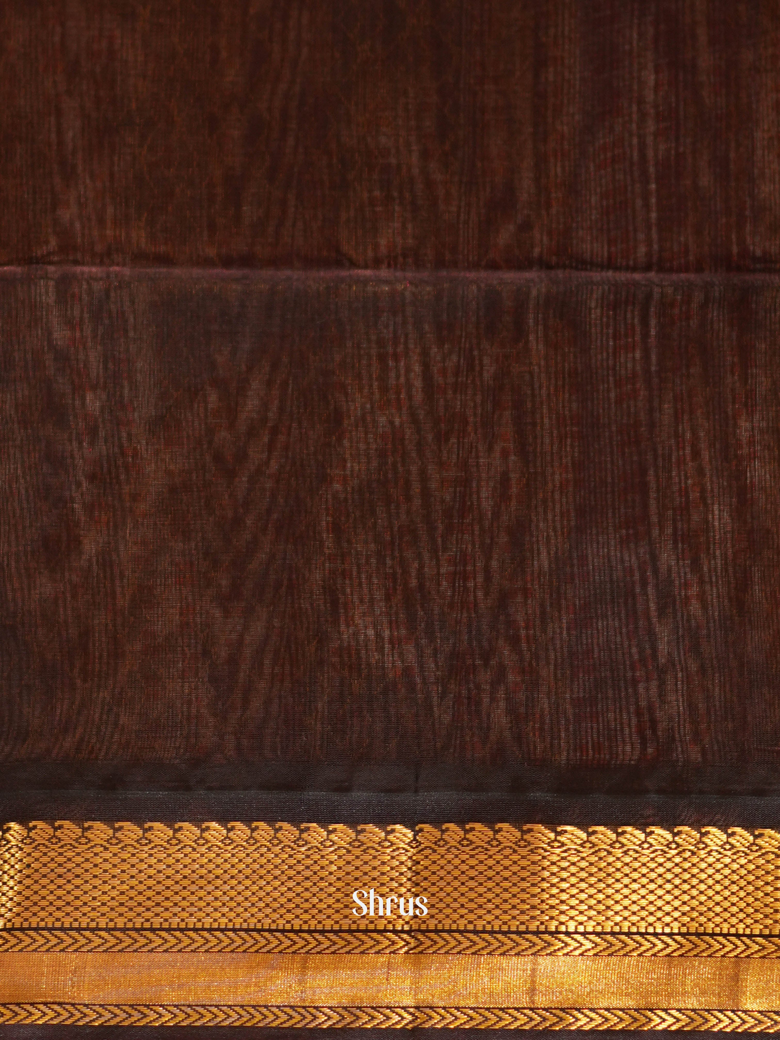 Pink & brown - Silk Cotton Saree - Shop on ShrusEternity.com