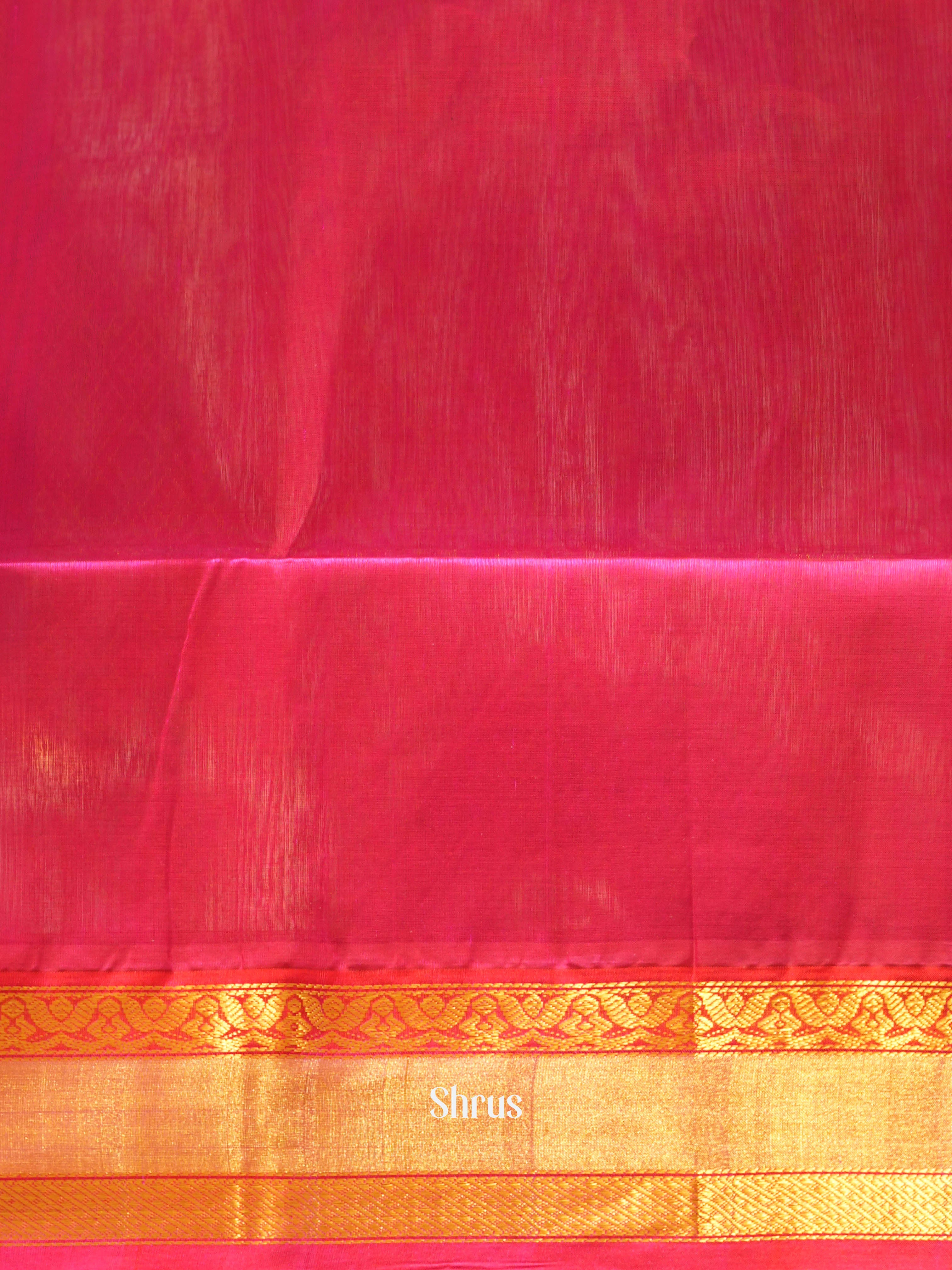 Green & Pink - Silk Cotton Saree - Shop on ShrusEternity.com