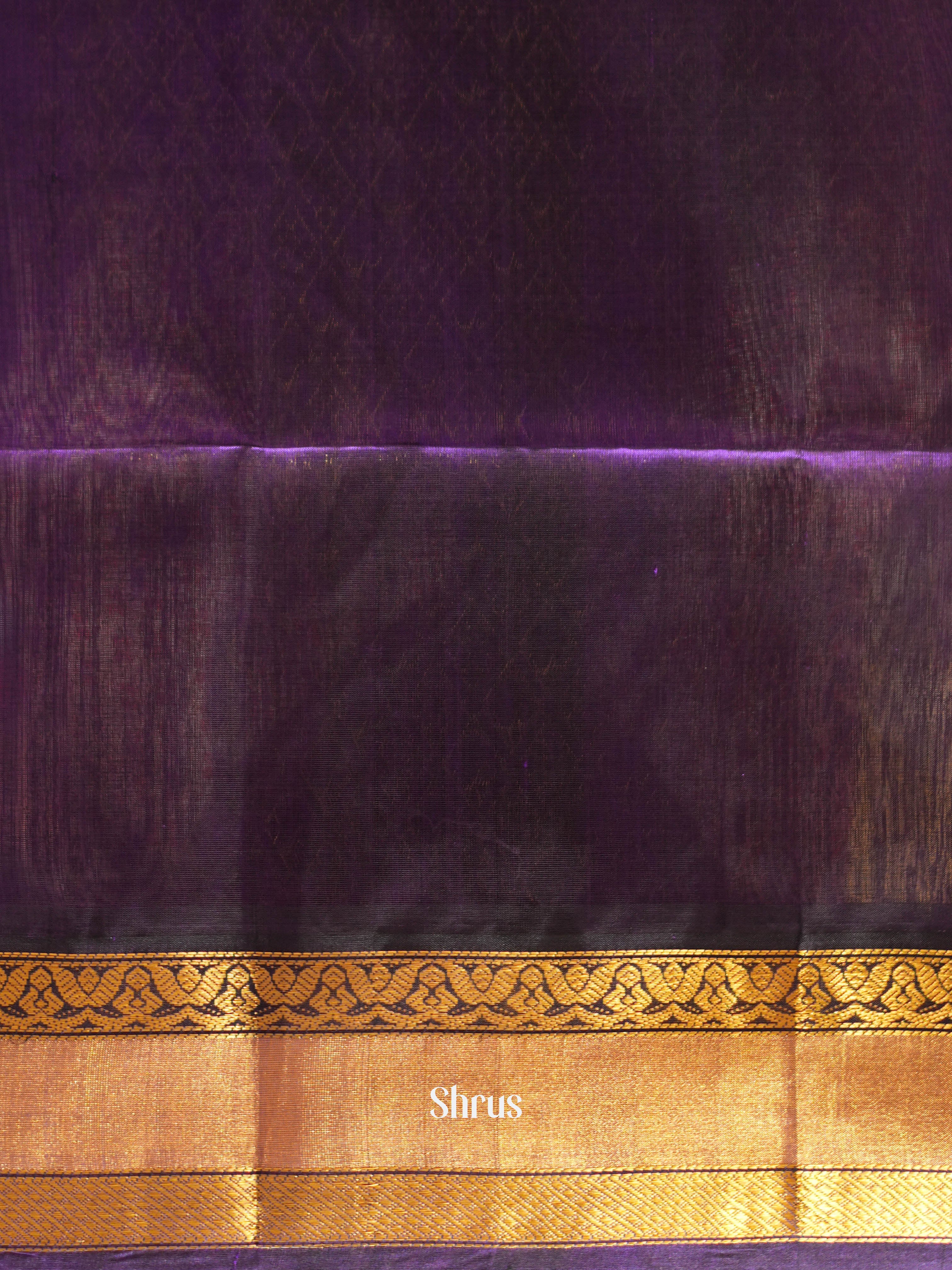 Pink & Violet - Silk Cotton Saree - Shop on ShrusEternity.com