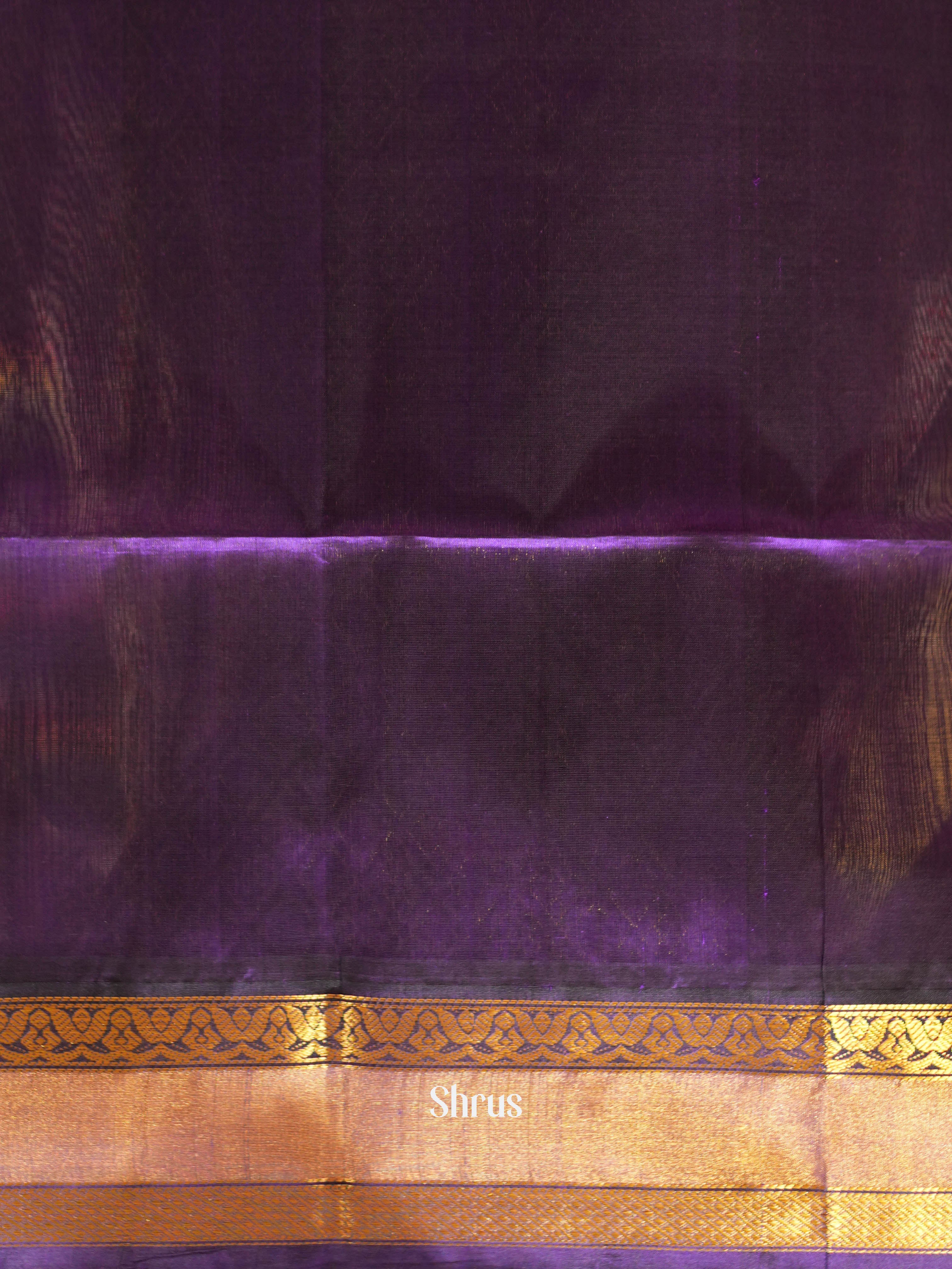 Pink & Violet - Silk Cotton Saree - Shop on ShrusEternity.com
