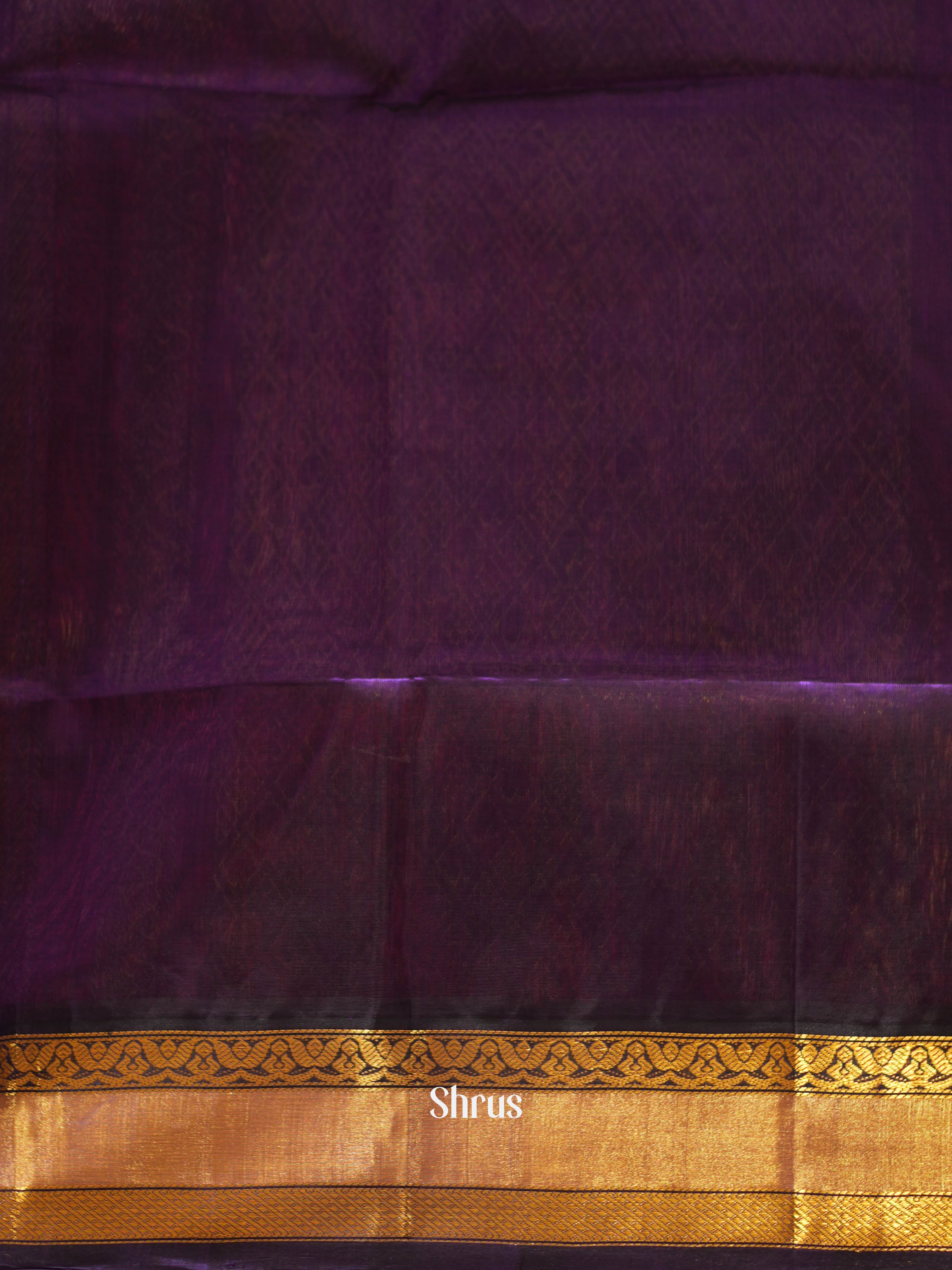 Red & Violet - Silk Cotton Saree - Shop on ShrusEternity.com