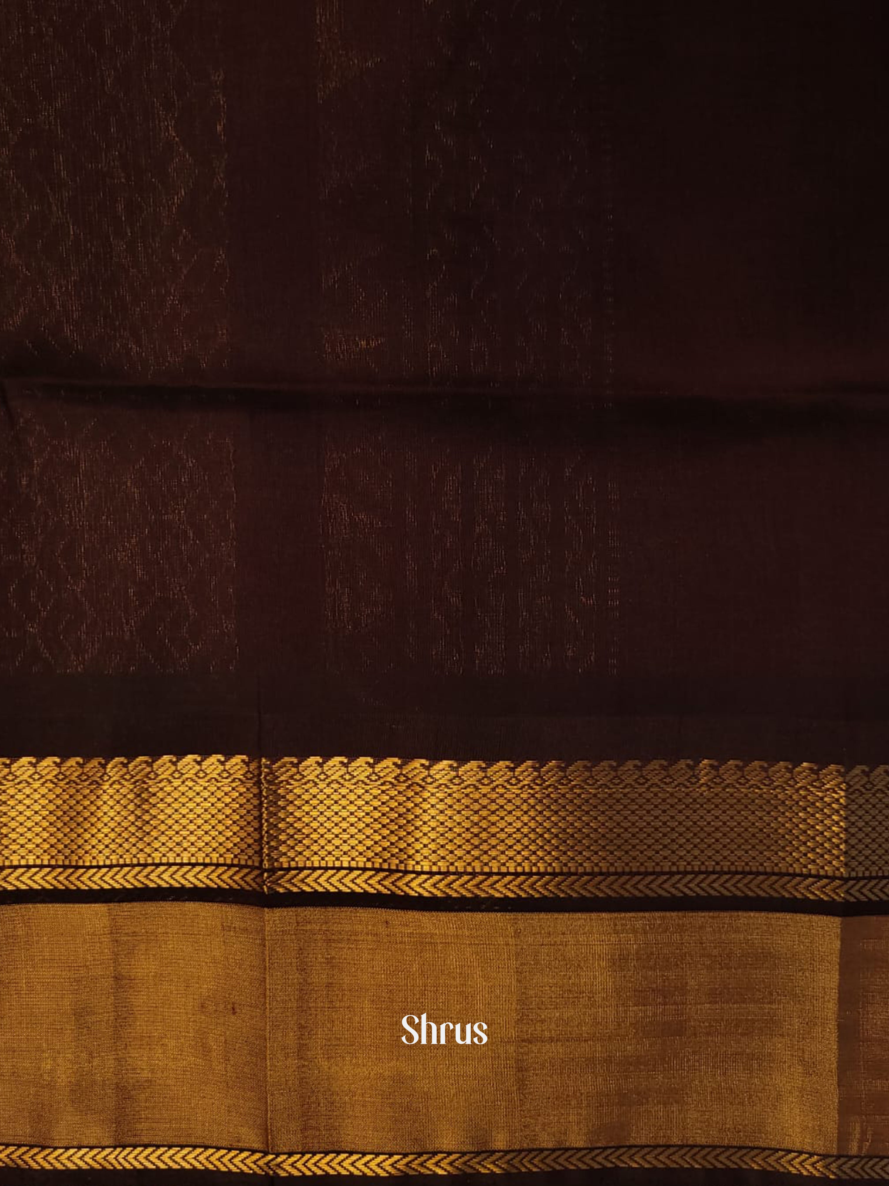Green & Brown - Silk Cotton Saree - Shop on ShrusEternity.com