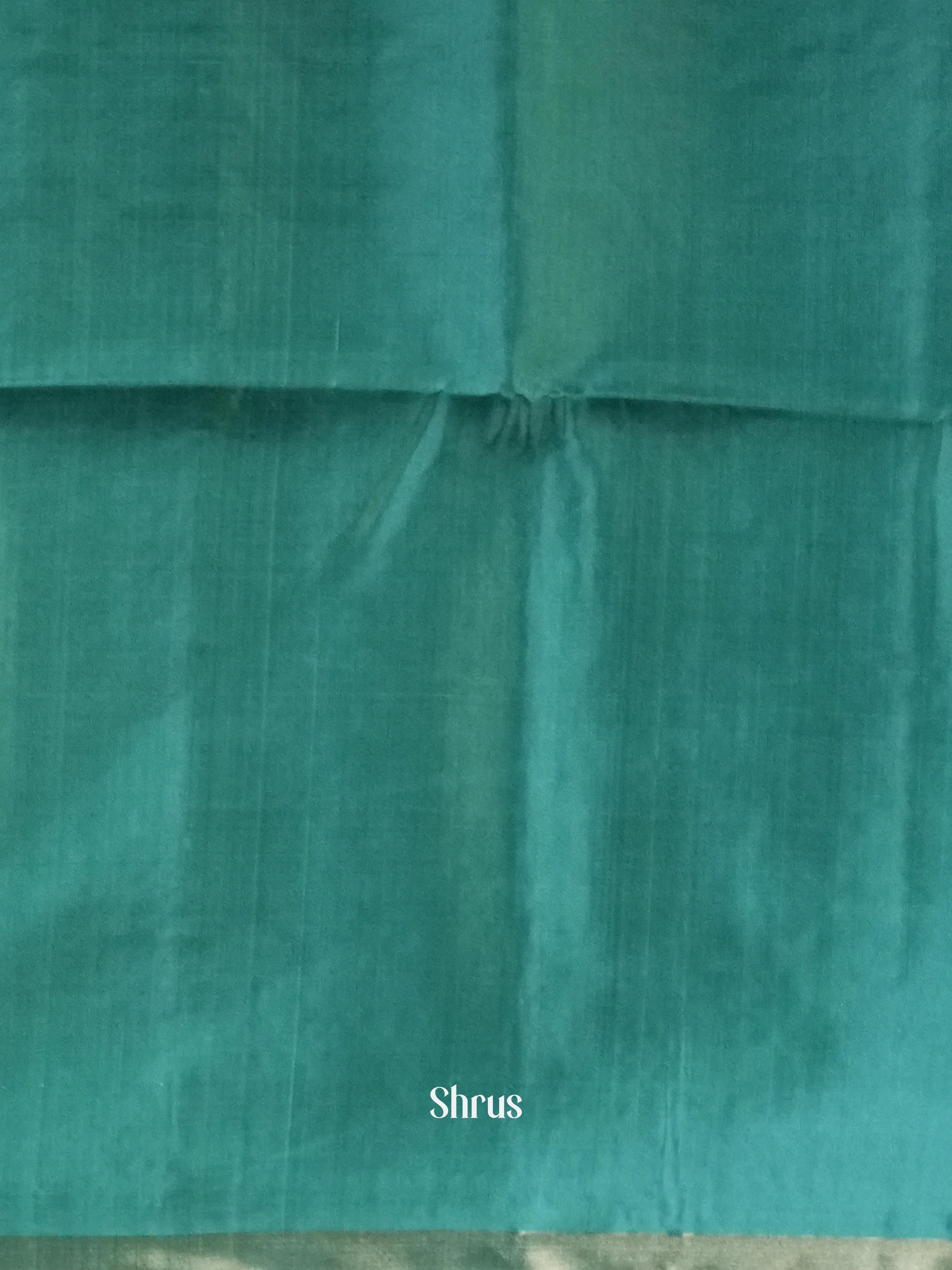 Teal - Soft Silk Saree - Shop on ShrusEternity.com