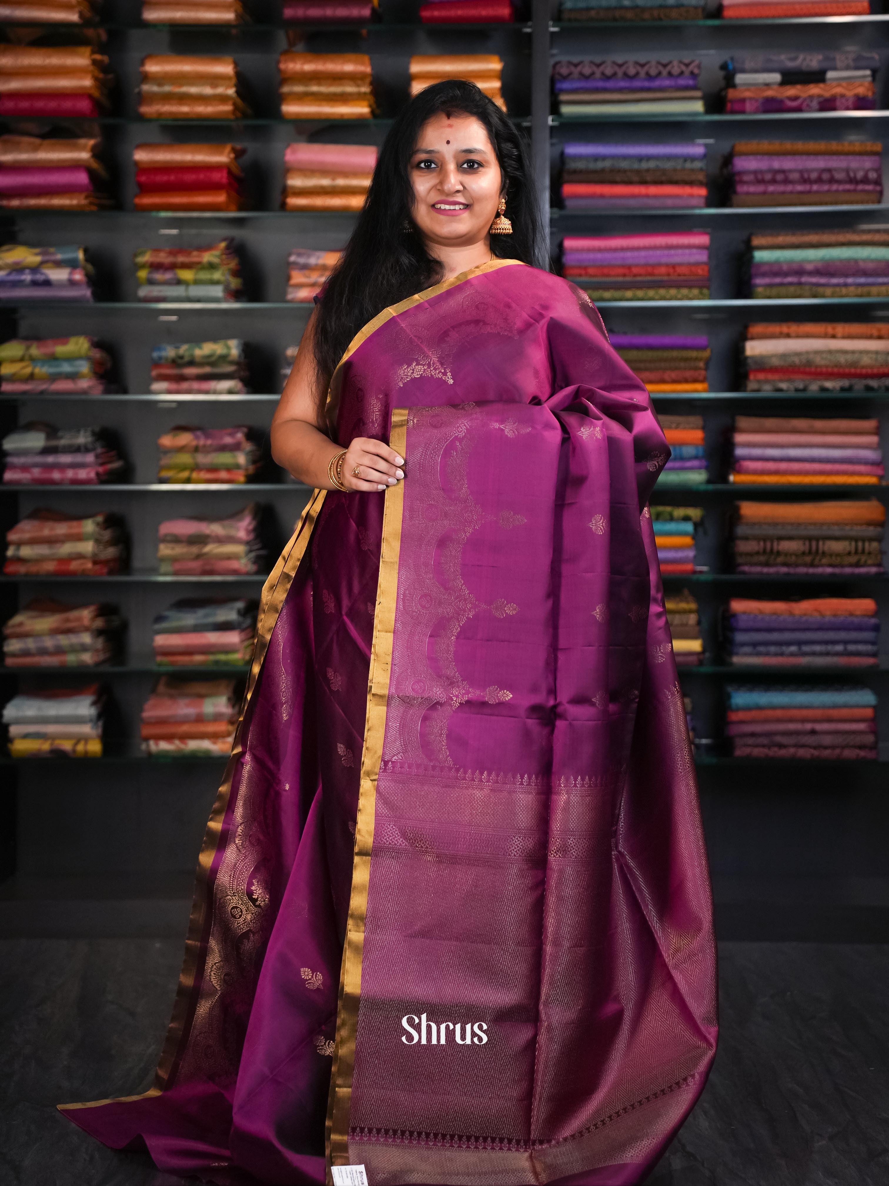 CHS03500 - Soft Silk Saree - Shop on ShrusEternity.com