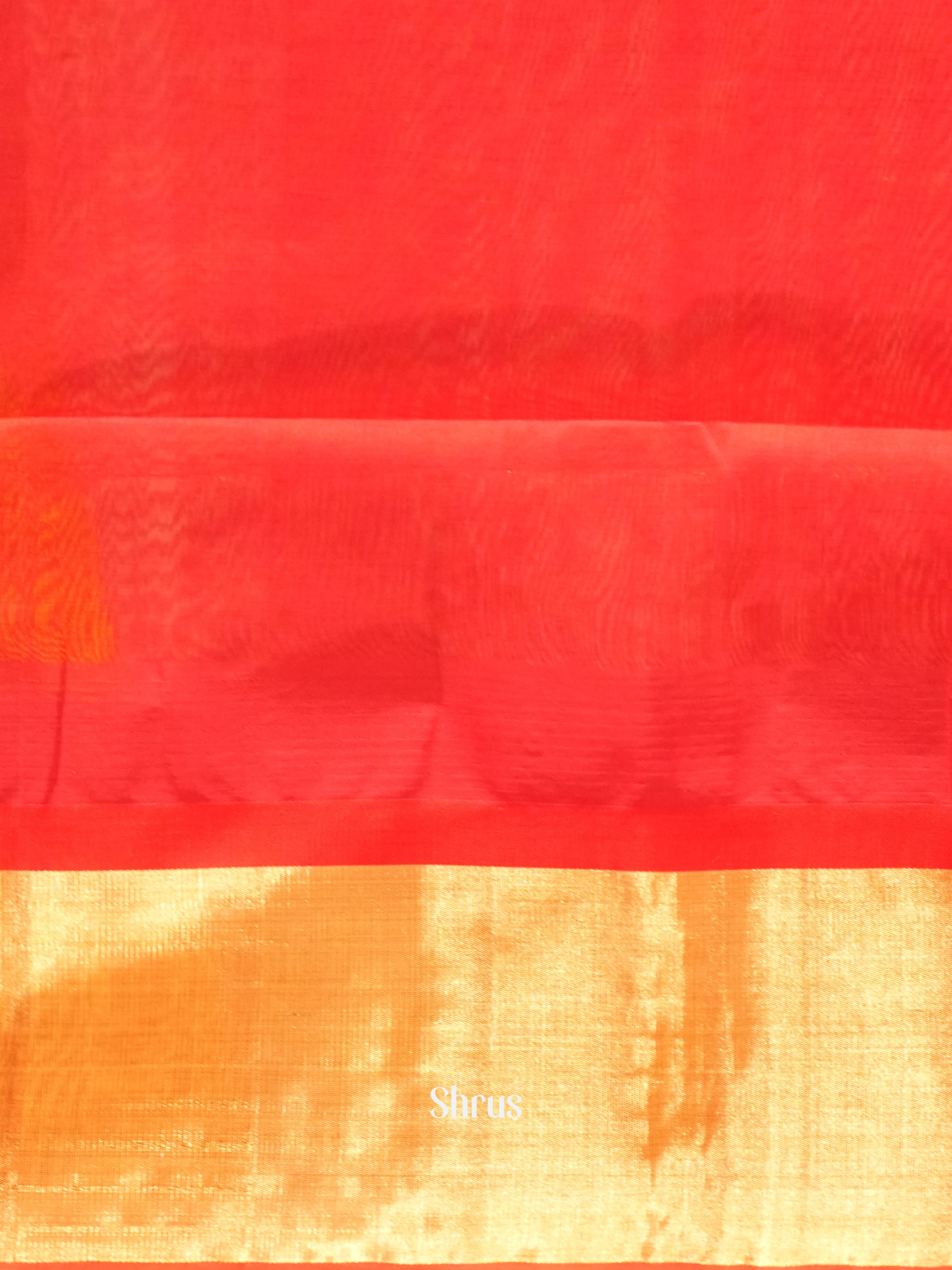 Yellow & Red - Silk Cotton Saree - Shop on ShrusEternity.com