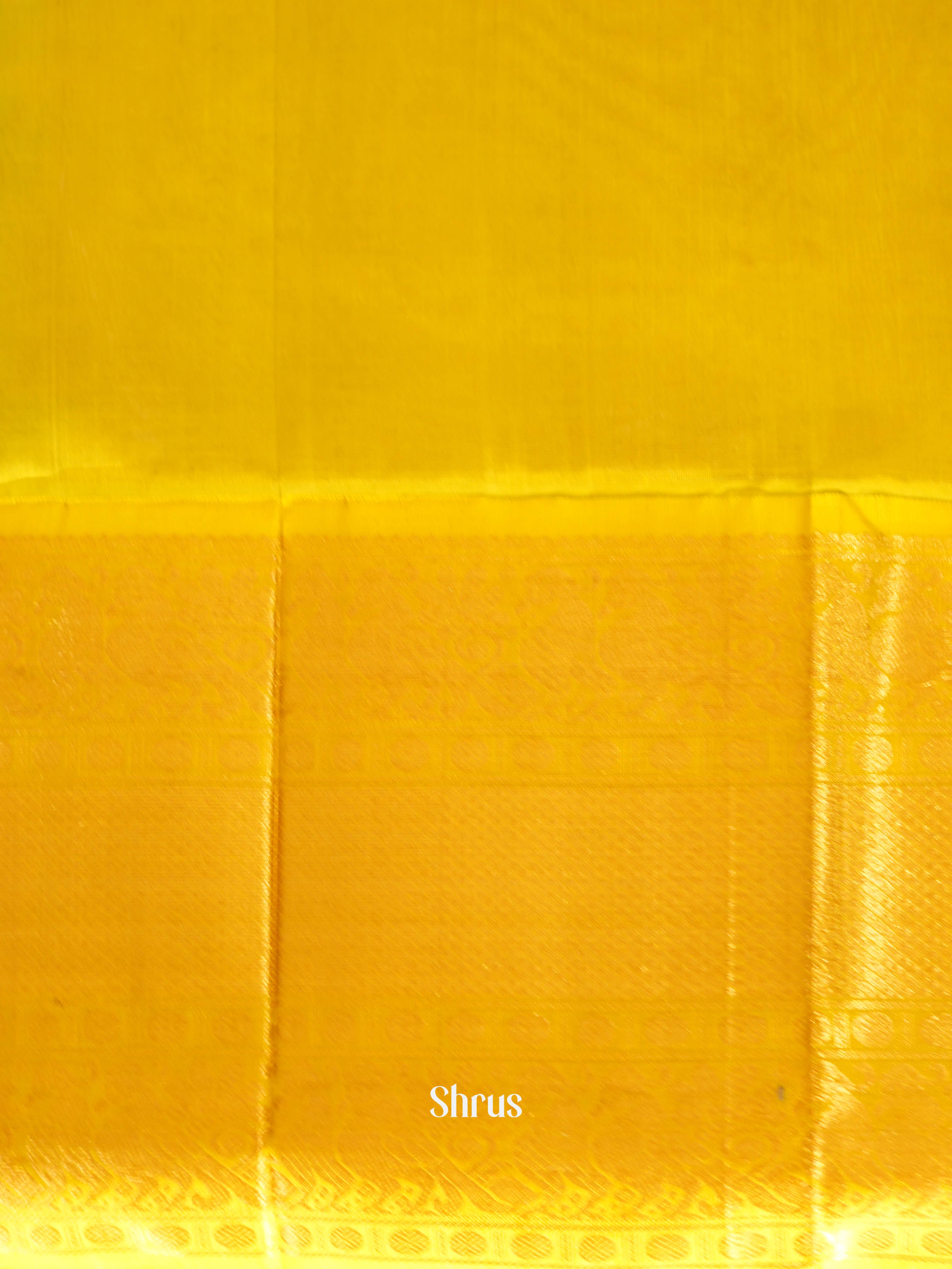 Teal & Yellow - Silk Cotton Saree - Shop on ShrusEternity.com