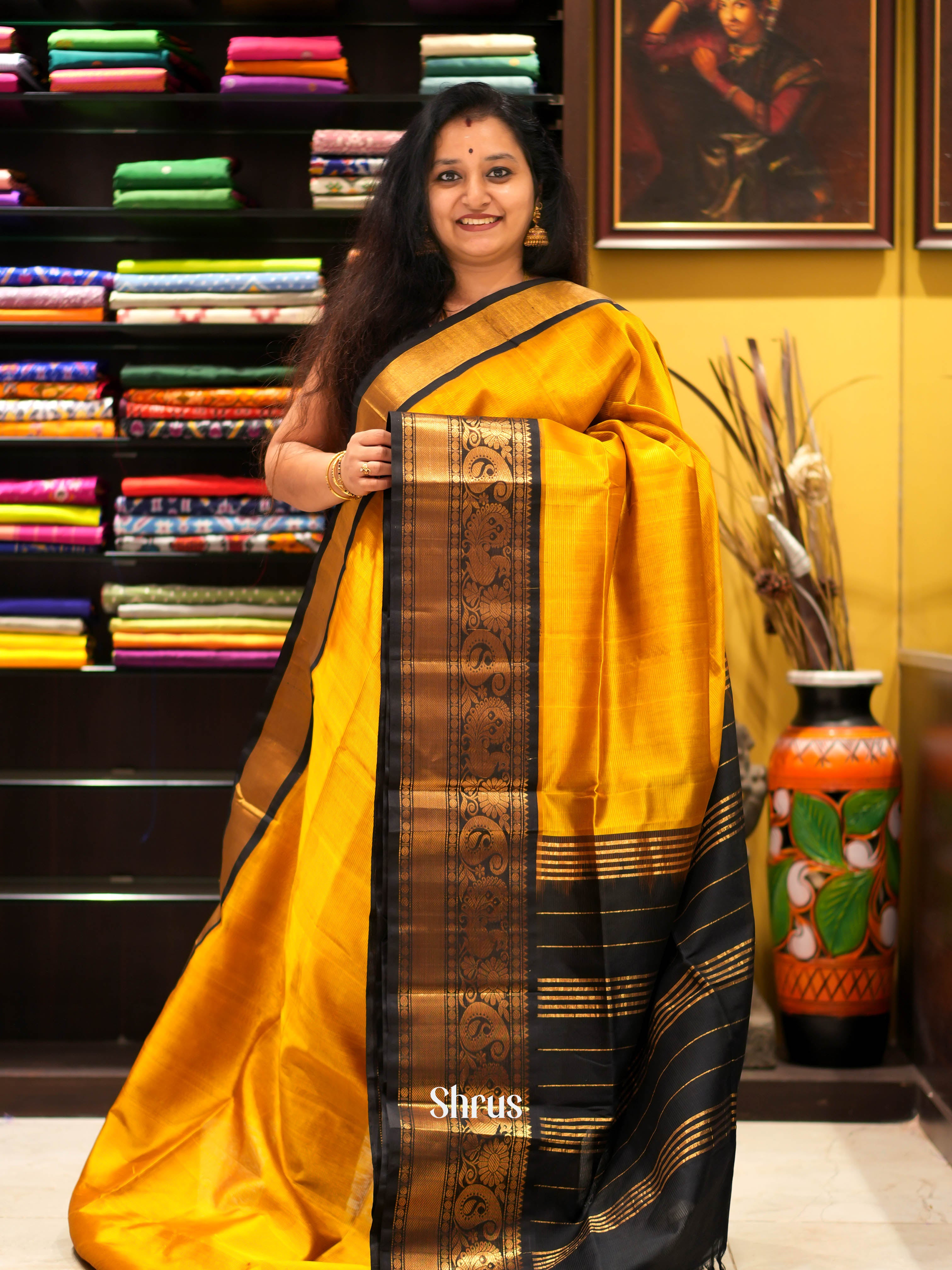 CHS03532 - Silk Cotton Saree - Shop on ShrusEternity.com