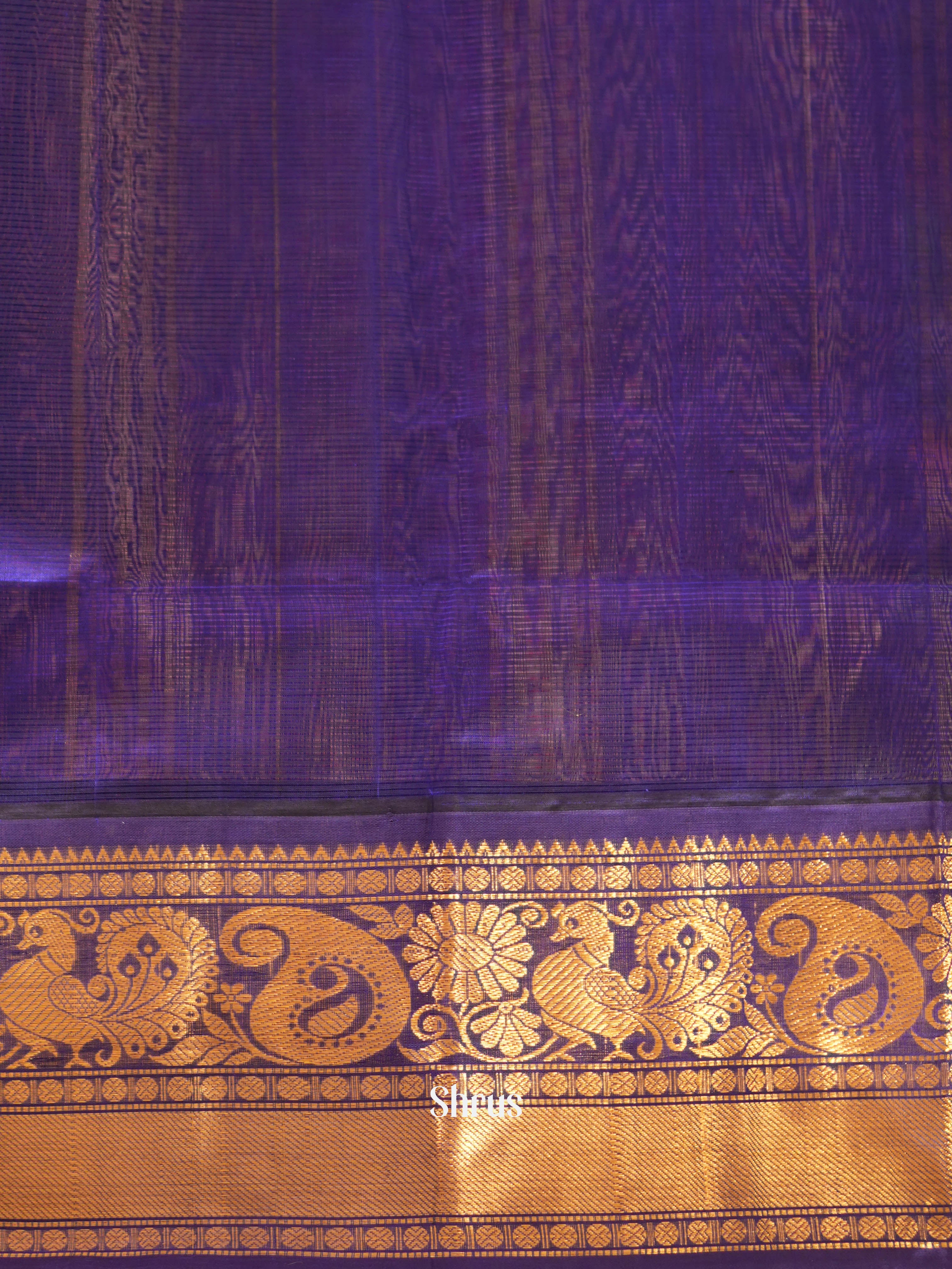 dusty Pink & Blue - Silk Cotton Saree - Shop on ShrusEternity.com
