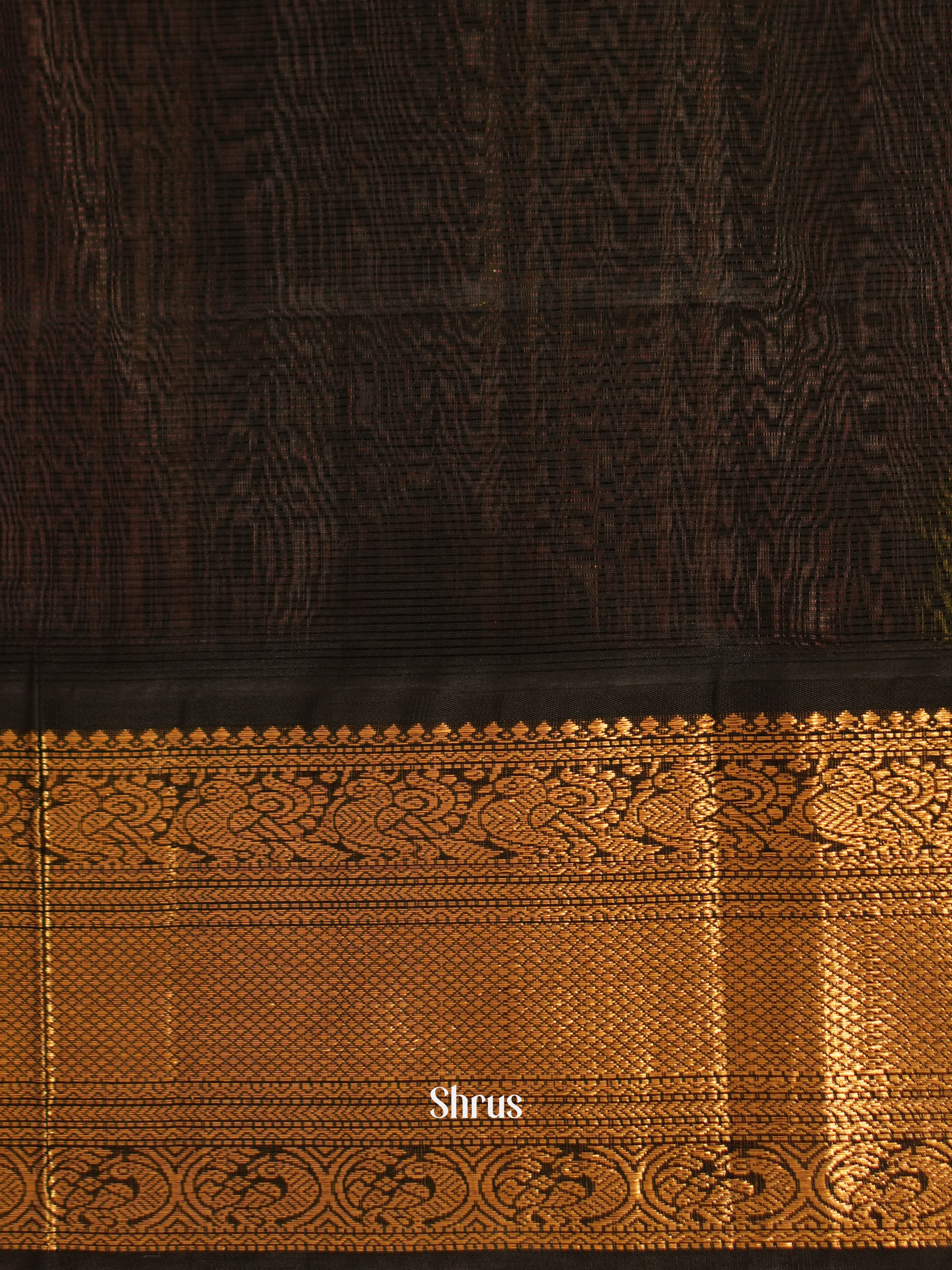 Blue & Black - Silk Cotton Saree - Shop on ShrusEternity.com