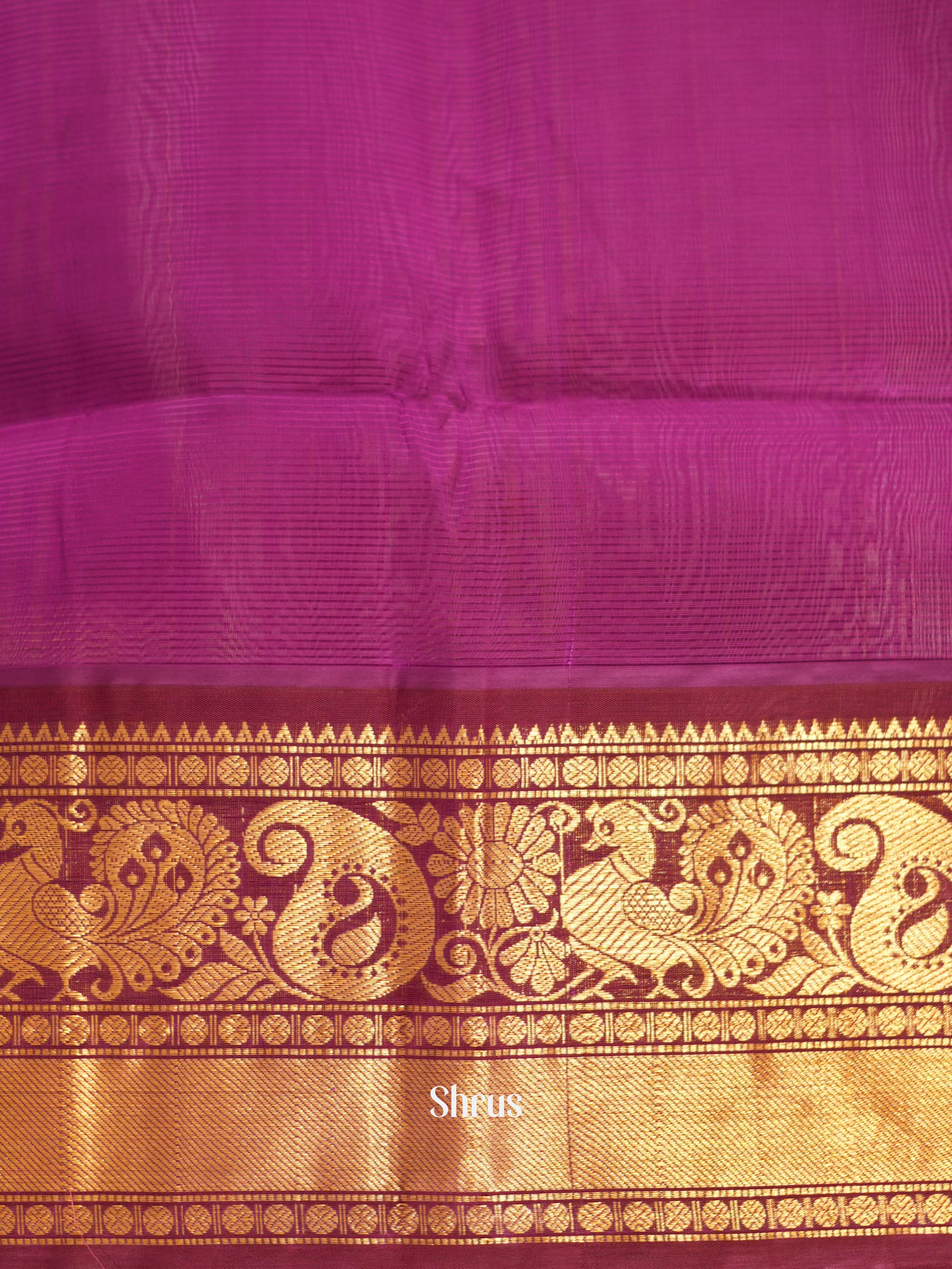 Lavender & Purple - Silk Cotton Saree - Shop on ShrusEternity.com
