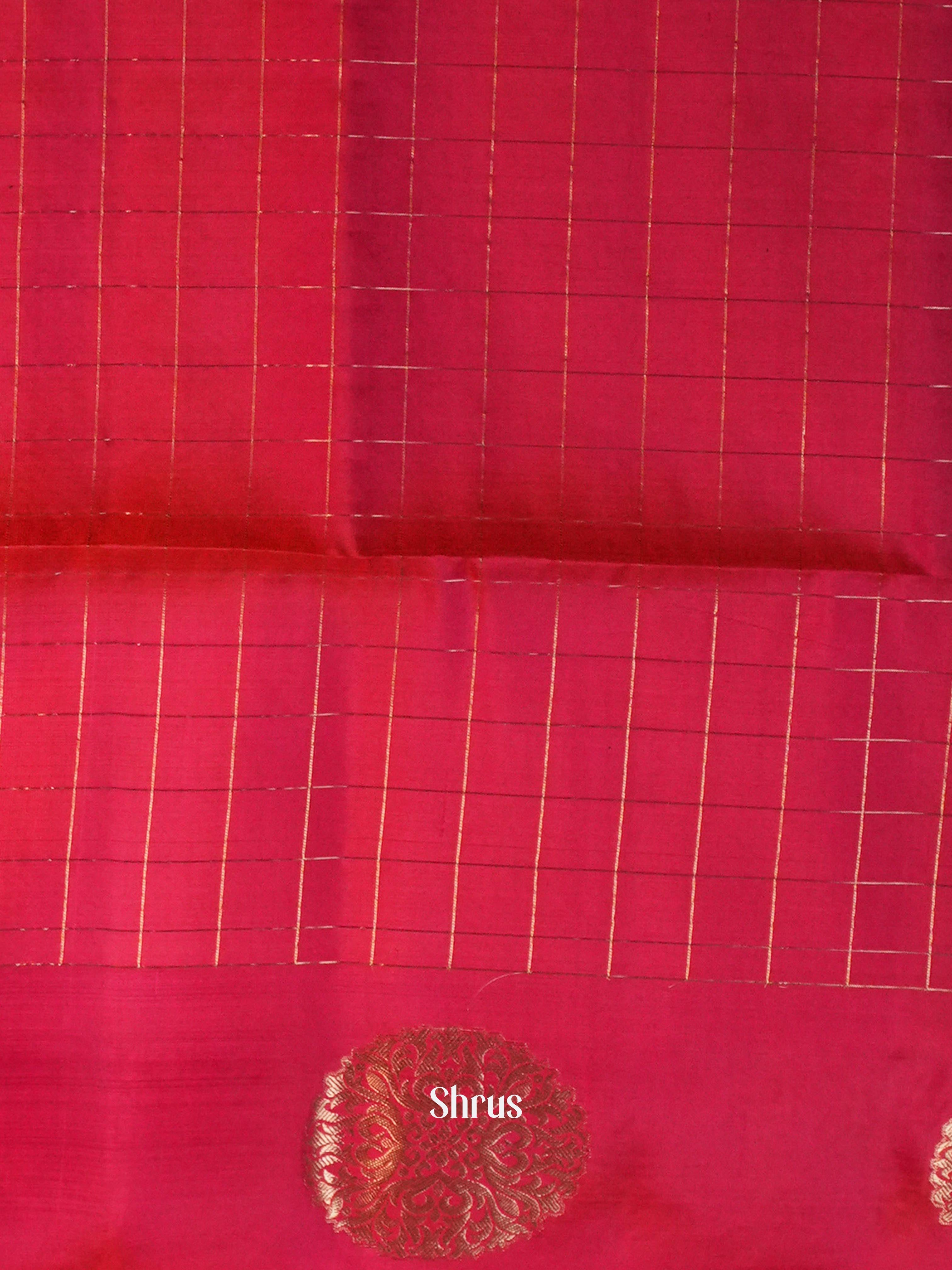 Fancy Green & Red - Soft Silk Saree - Shop on ShrusEternity.com