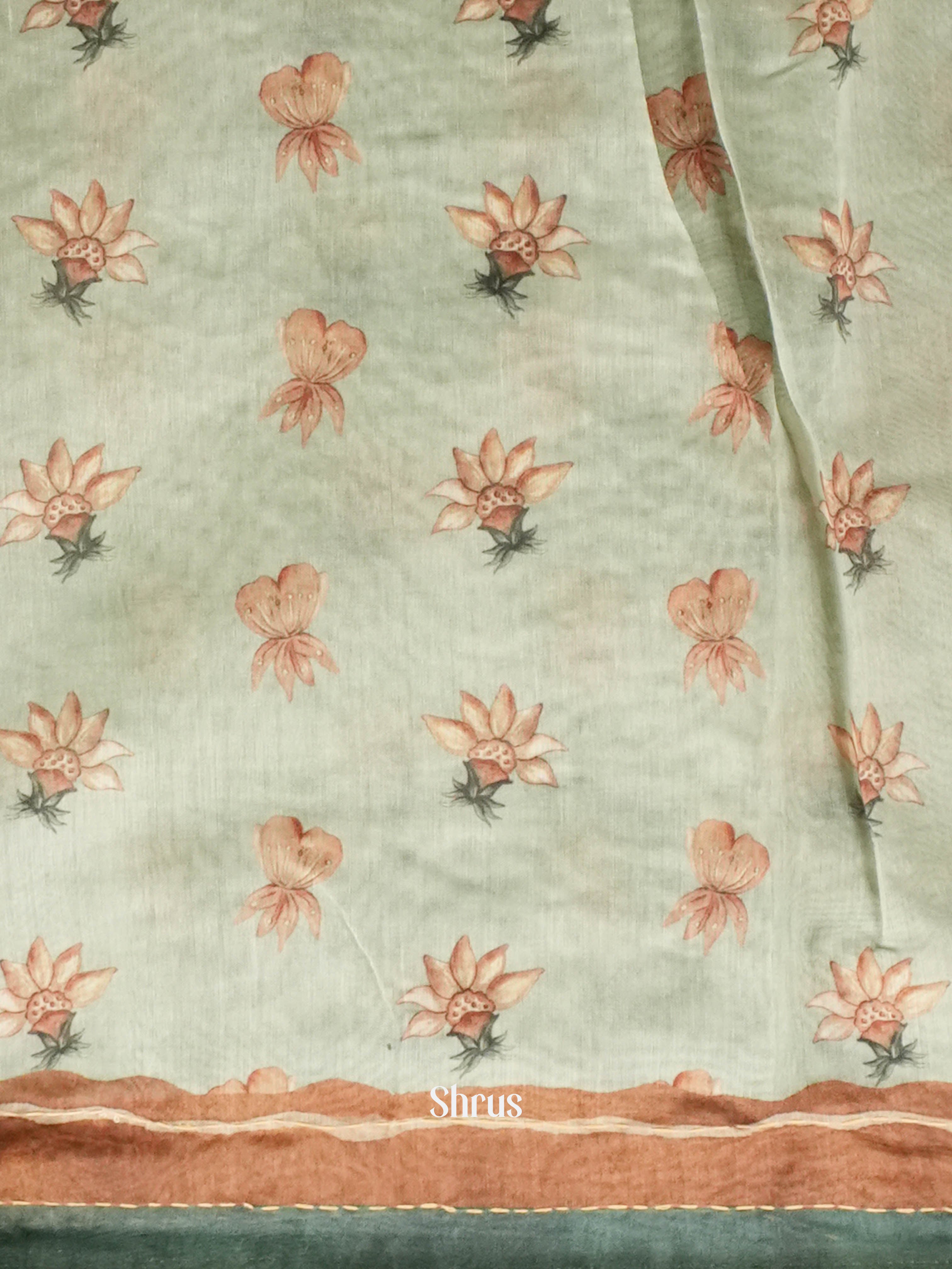 Lite Green - Semi Kantha Saree - Shop on ShrusEternity.com