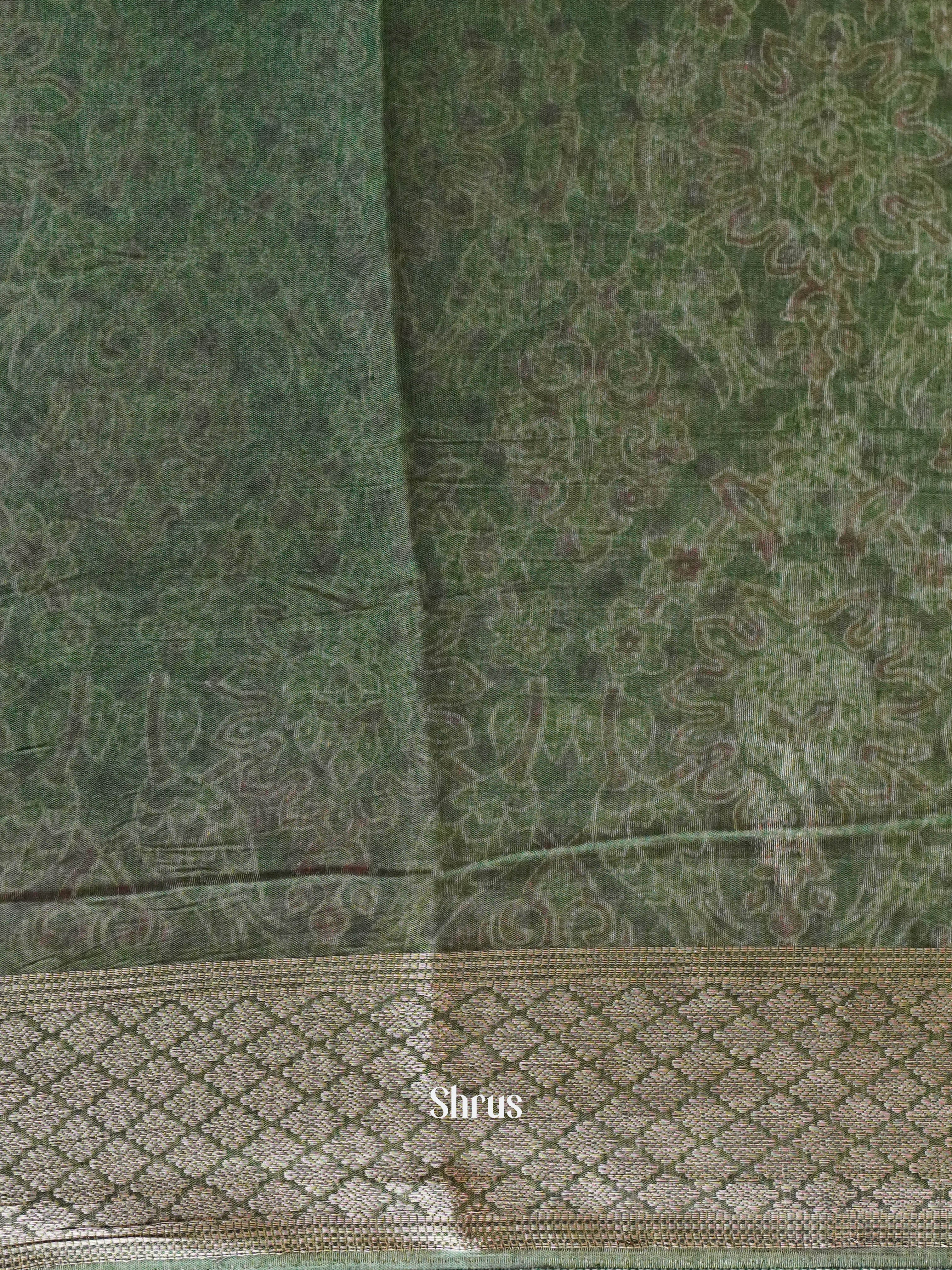 Black & Green - Art modal Saree - Shop on ShrusEternity.com