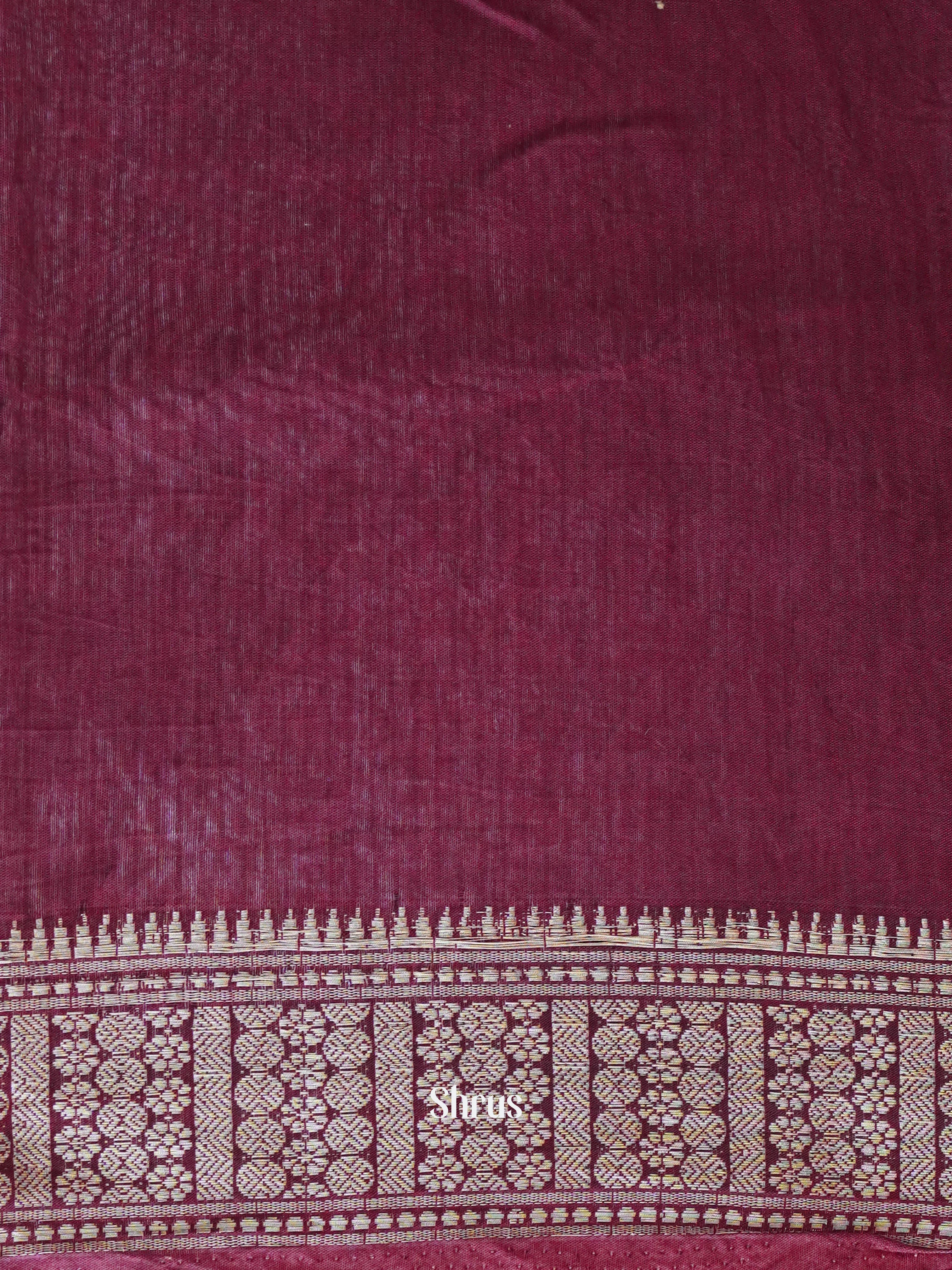 Mustard & Maroon - Art Modal Saree - Shop on ShrusEternity.com