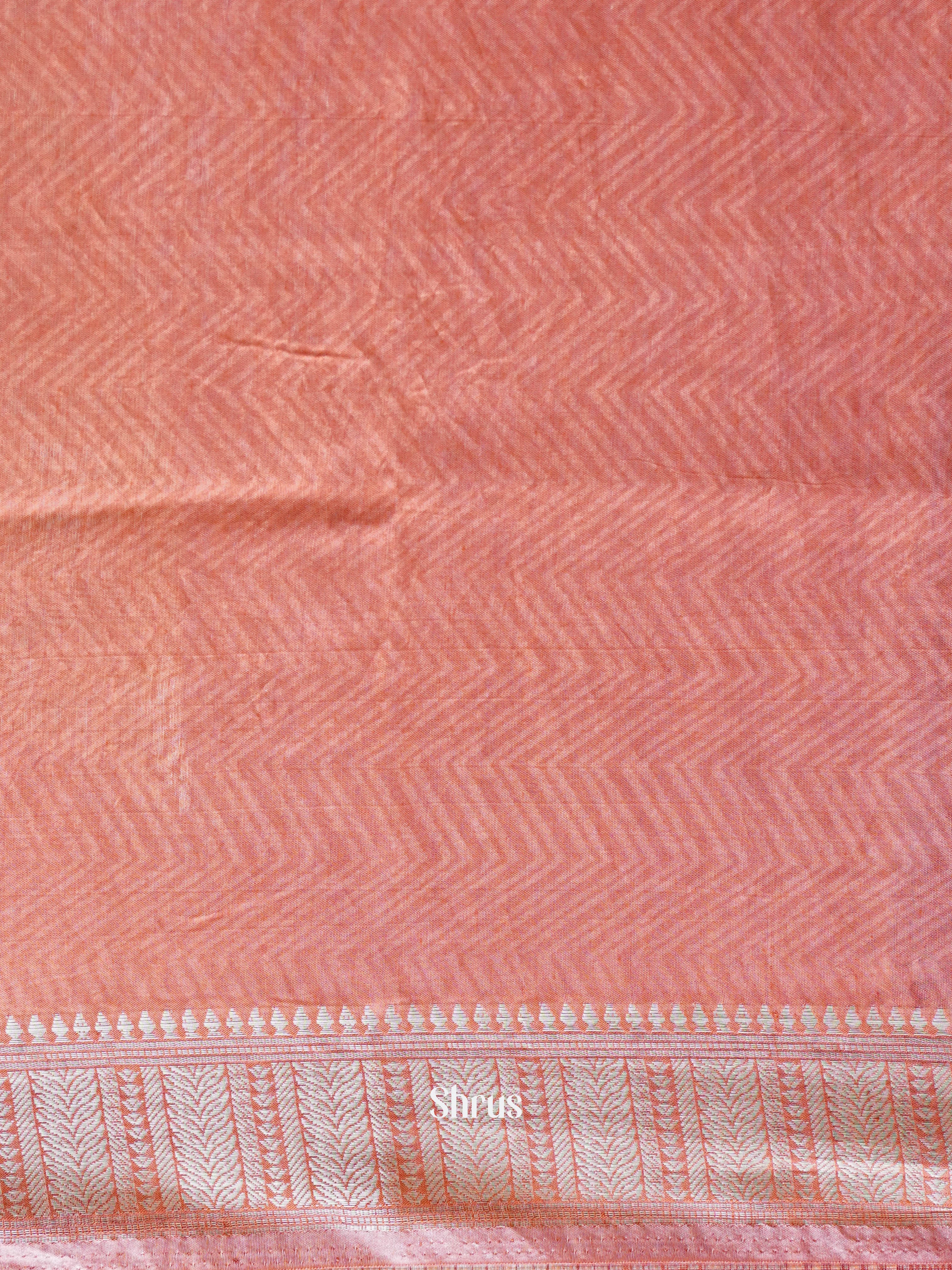 Grey & Coral - Art modal Saree - Shop on ShrusEternity.com