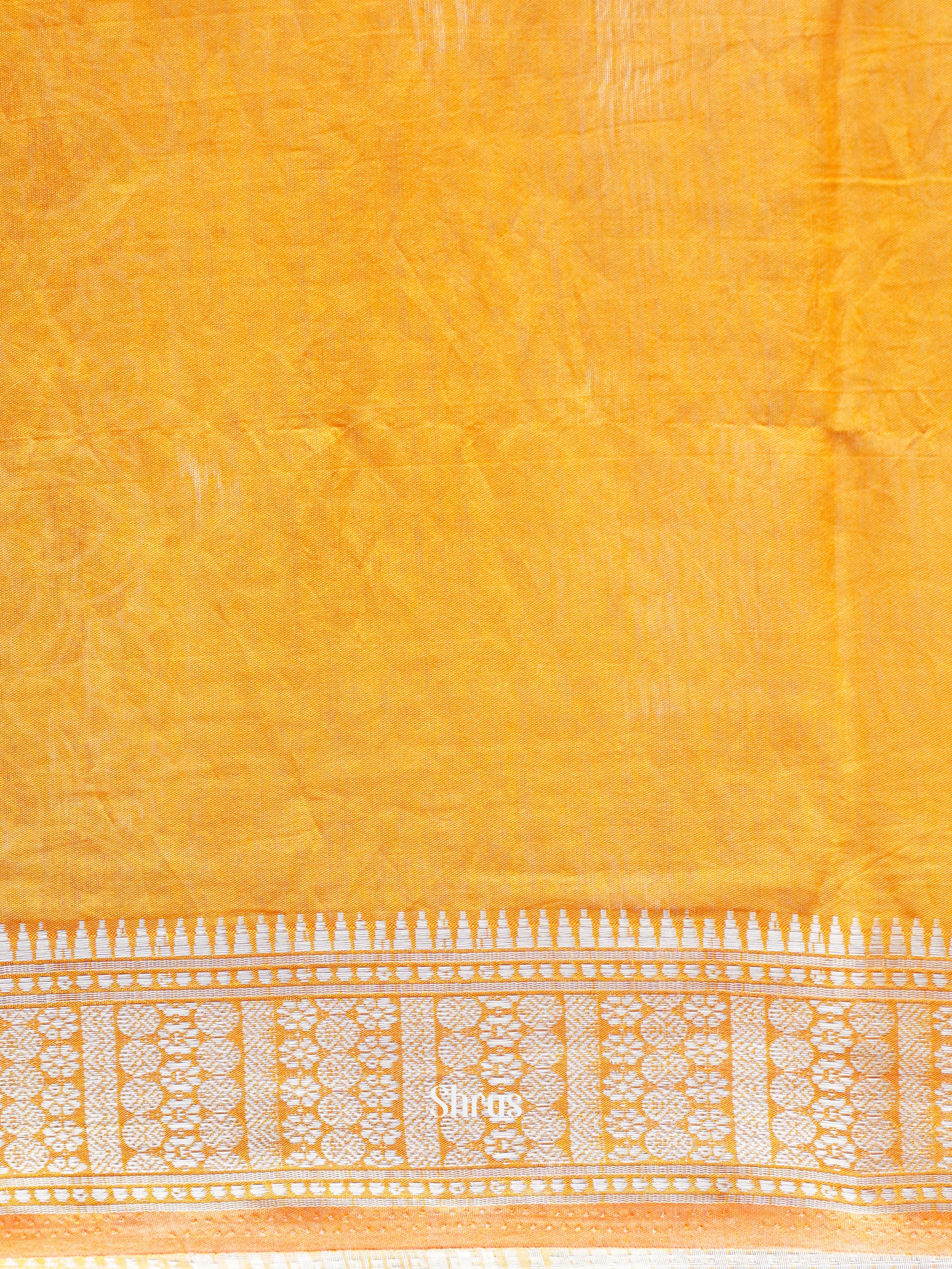 Yellowish Orange & Orange - Art modal Saree - Shop on ShrusEternity.com