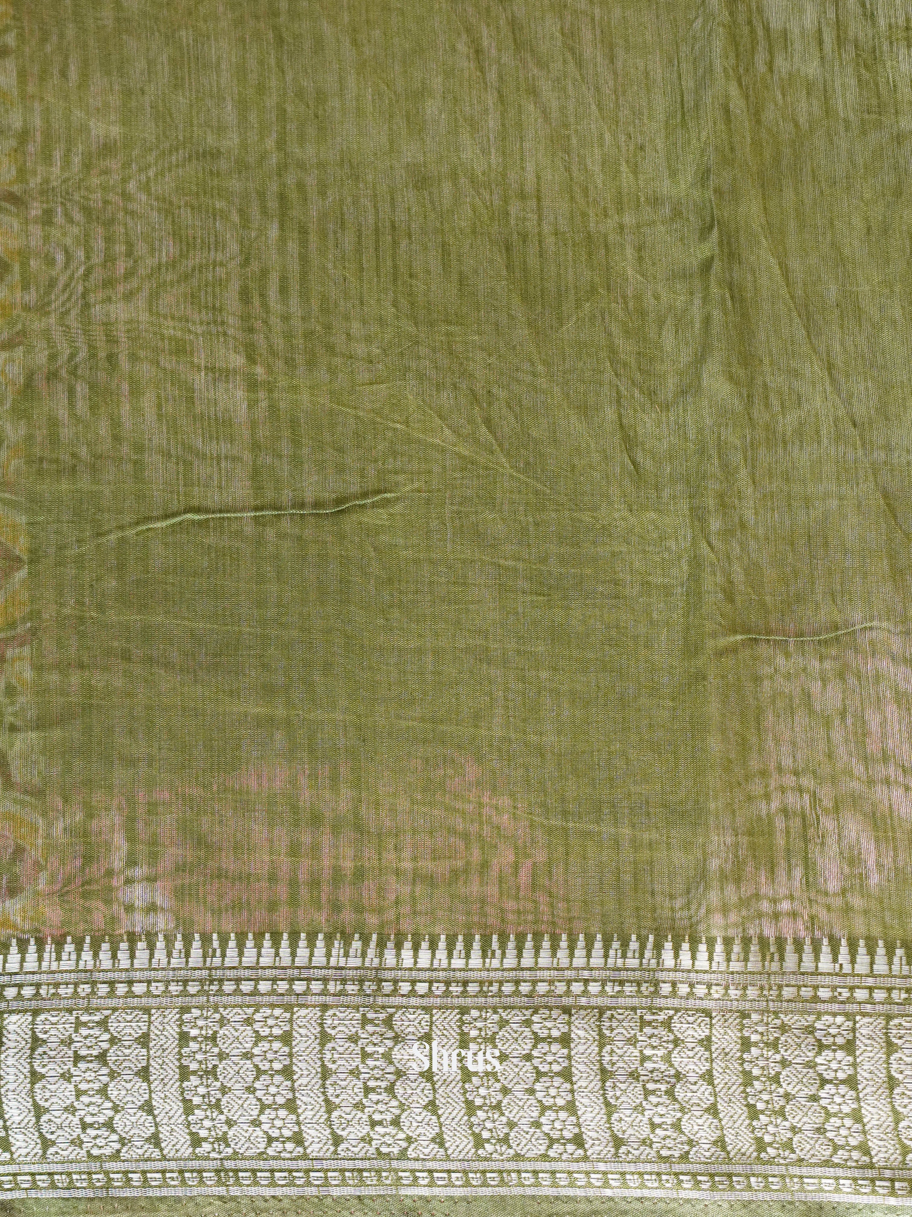 Yellow & Green - Art modal Saree - Shop on ShrusEternity.com