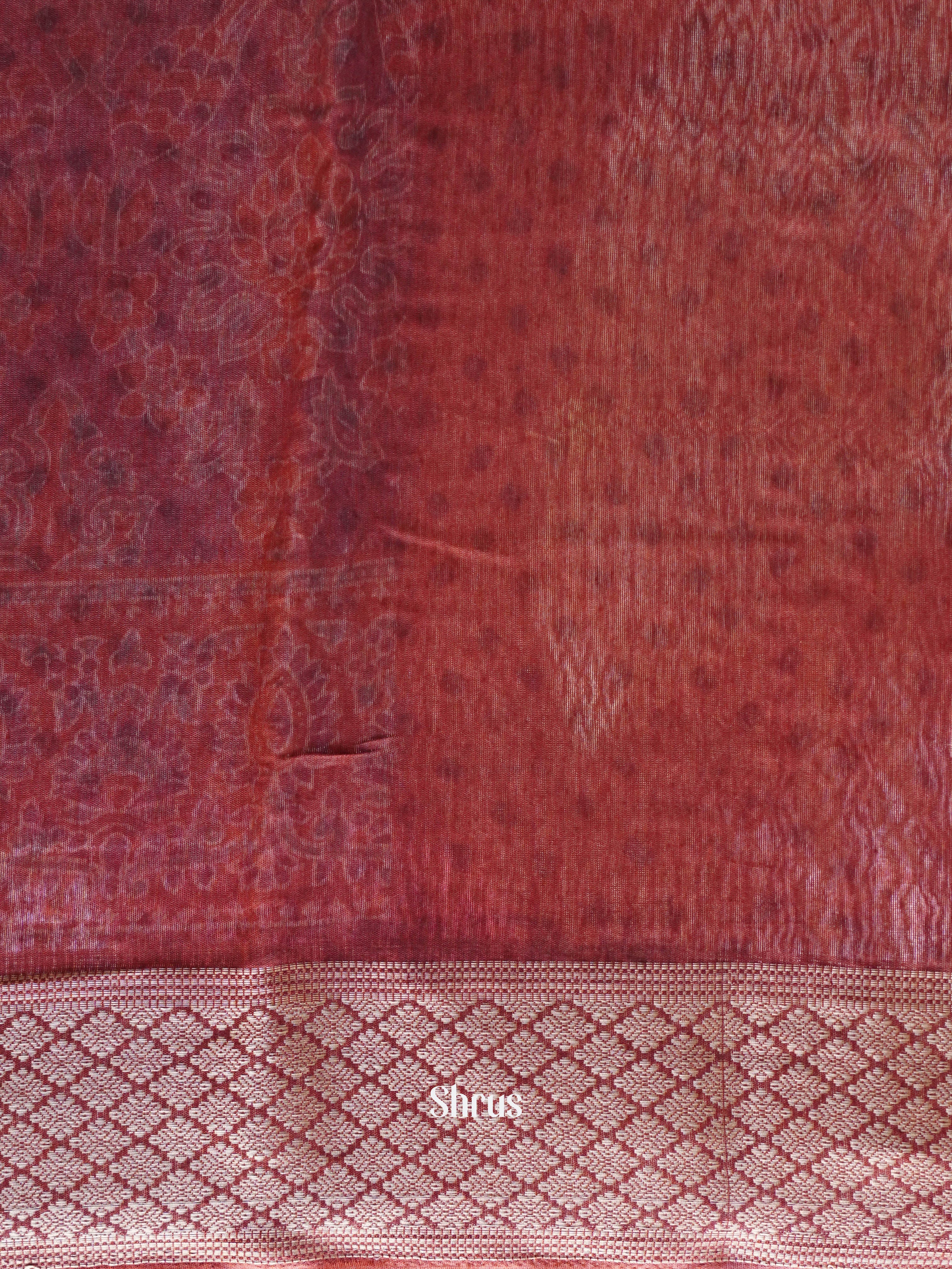 Blue & Maroon - Art modal Saree - Shop on ShrusEternity.com