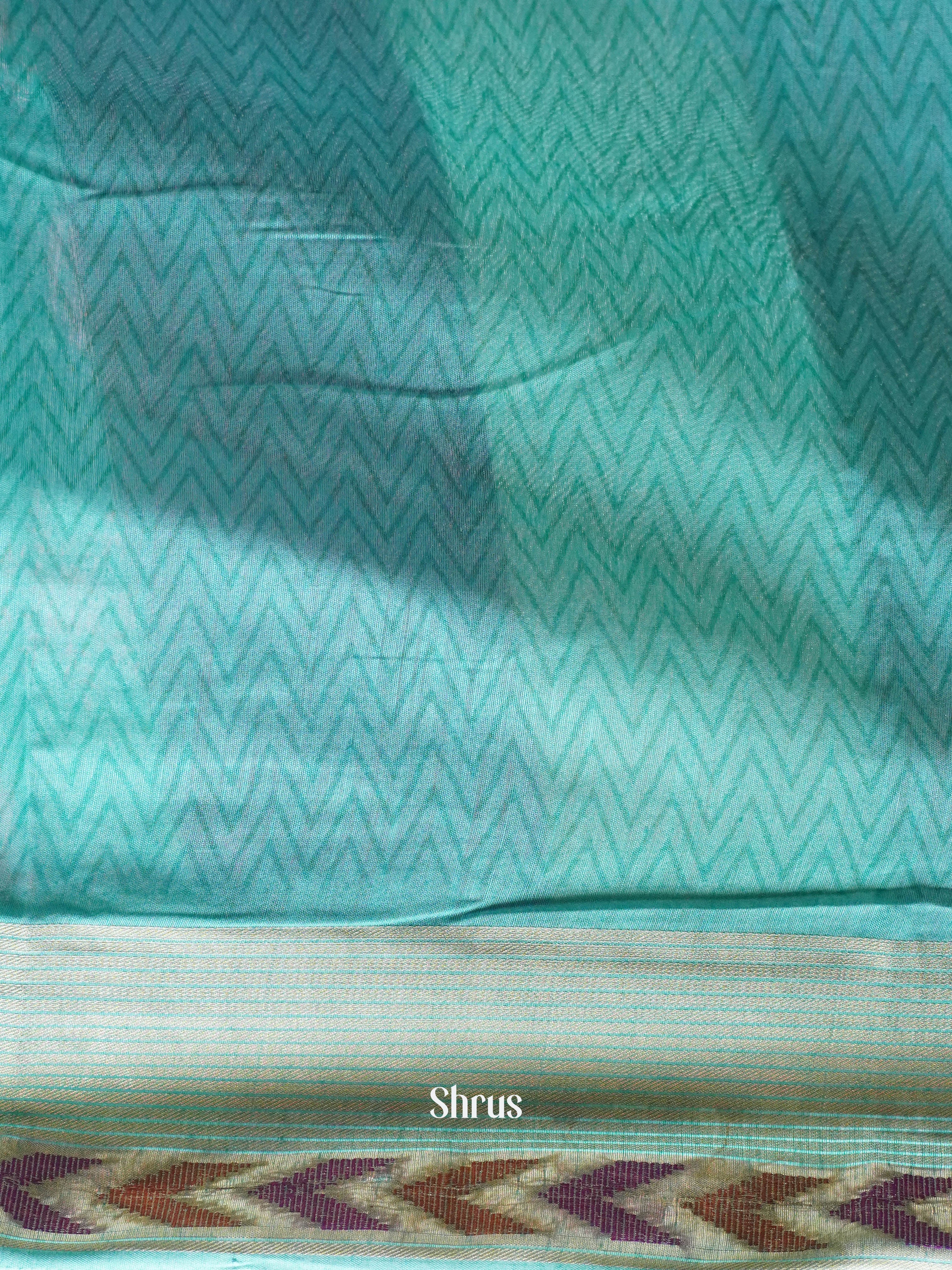 Greenish Blue - Art modal Saree - Shop on ShrusEternity.com