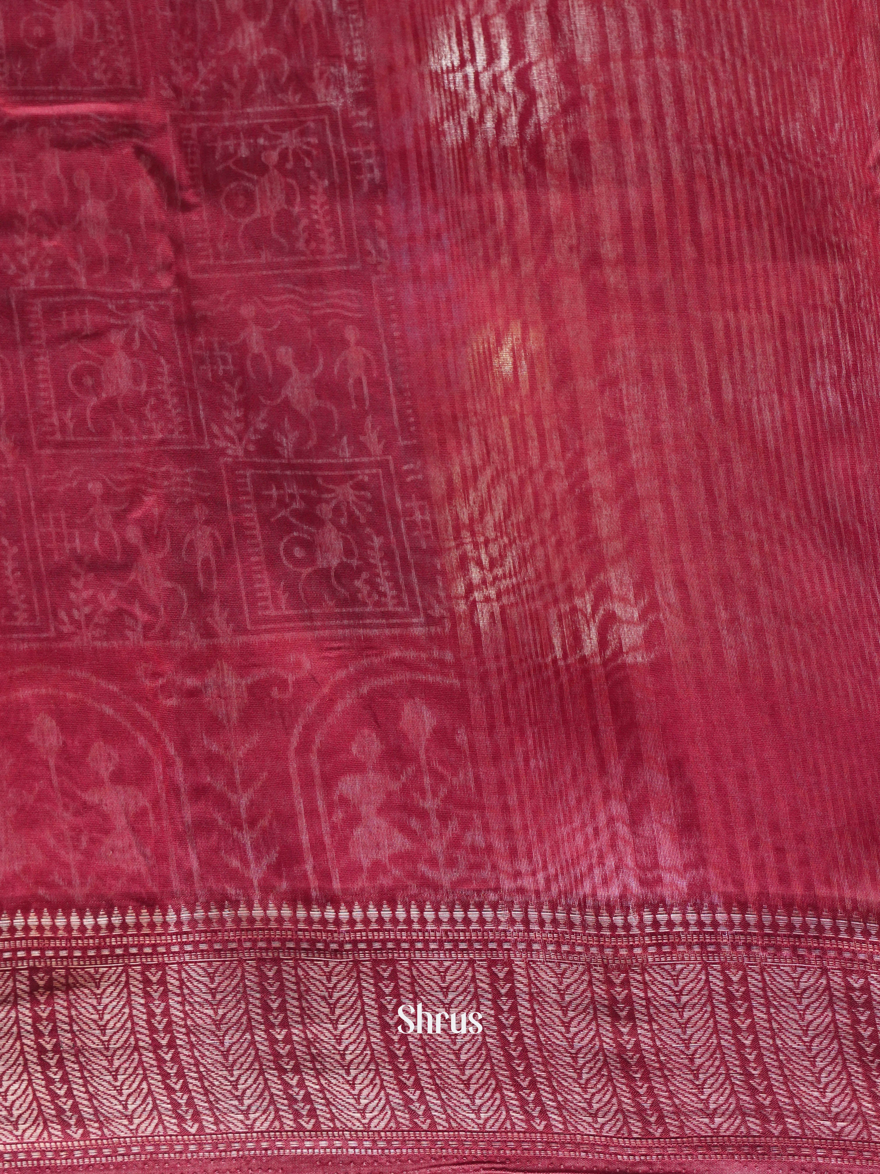 Black & Red - Art modal Saree - Shop on ShrusEternity.com