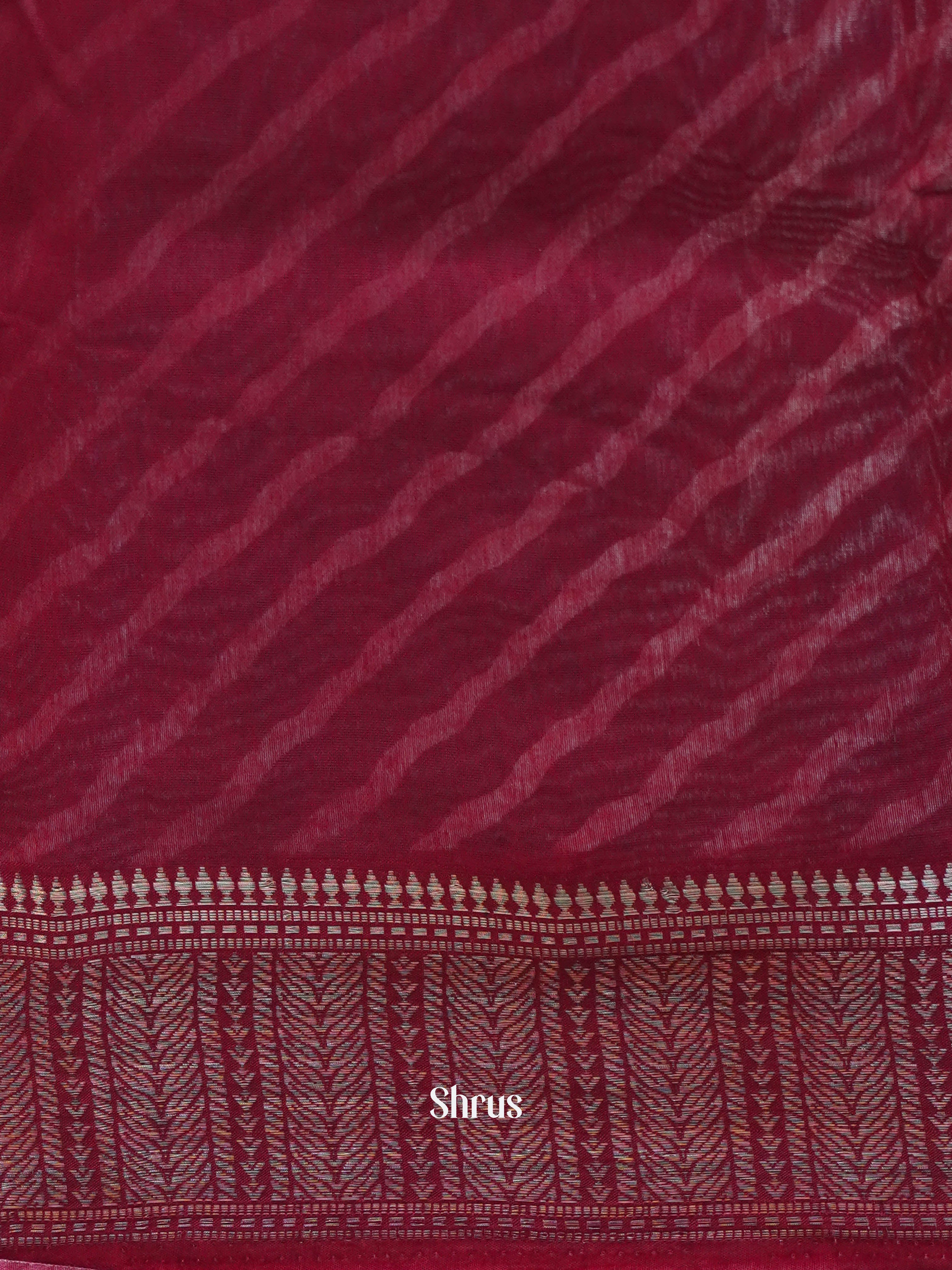 Black & Maroon - Art Modal Saree - Shop on ShrusEternity.com