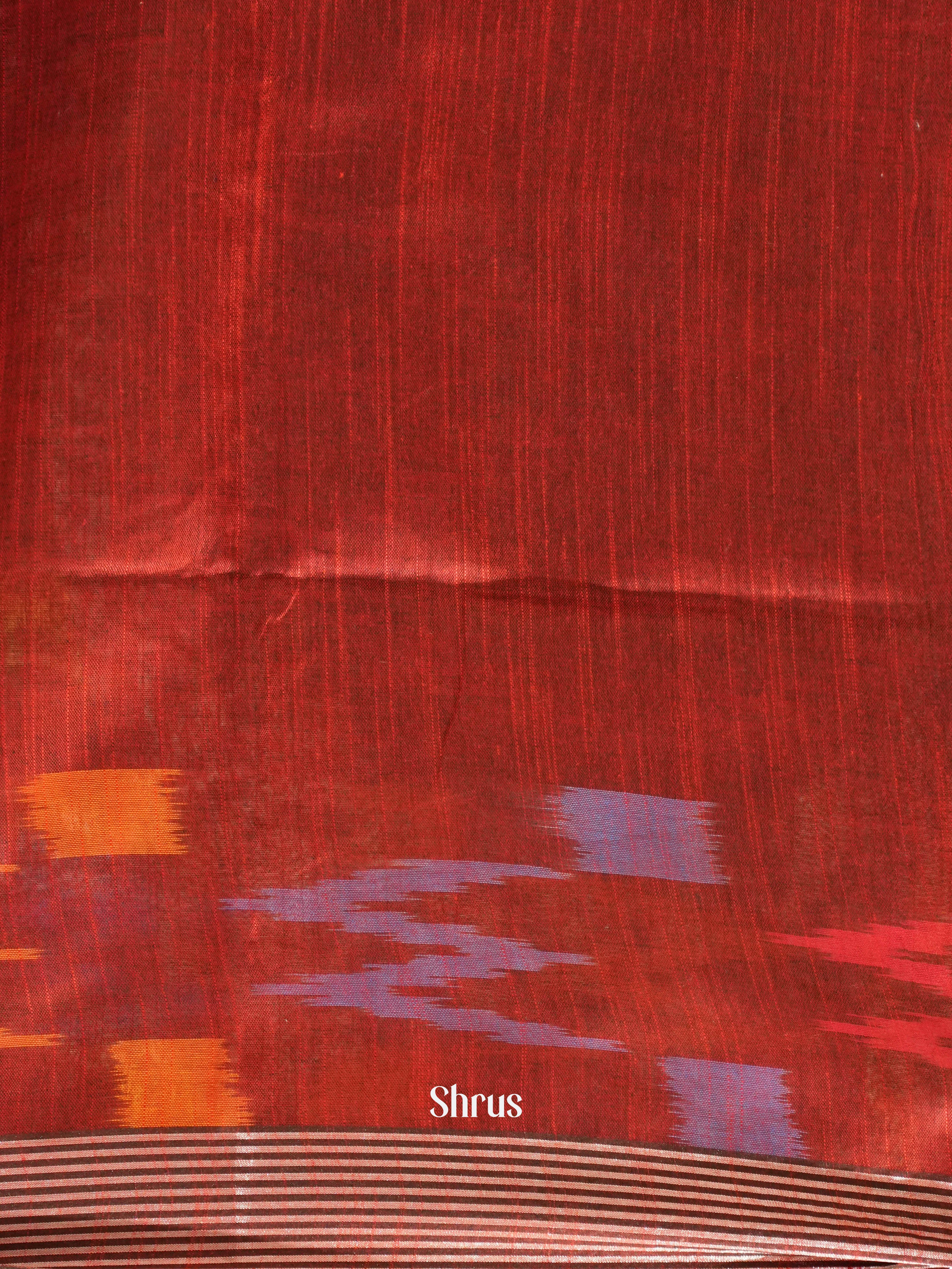Pink & Red- semi ikkat Saree - Shop on ShrusEternity.com