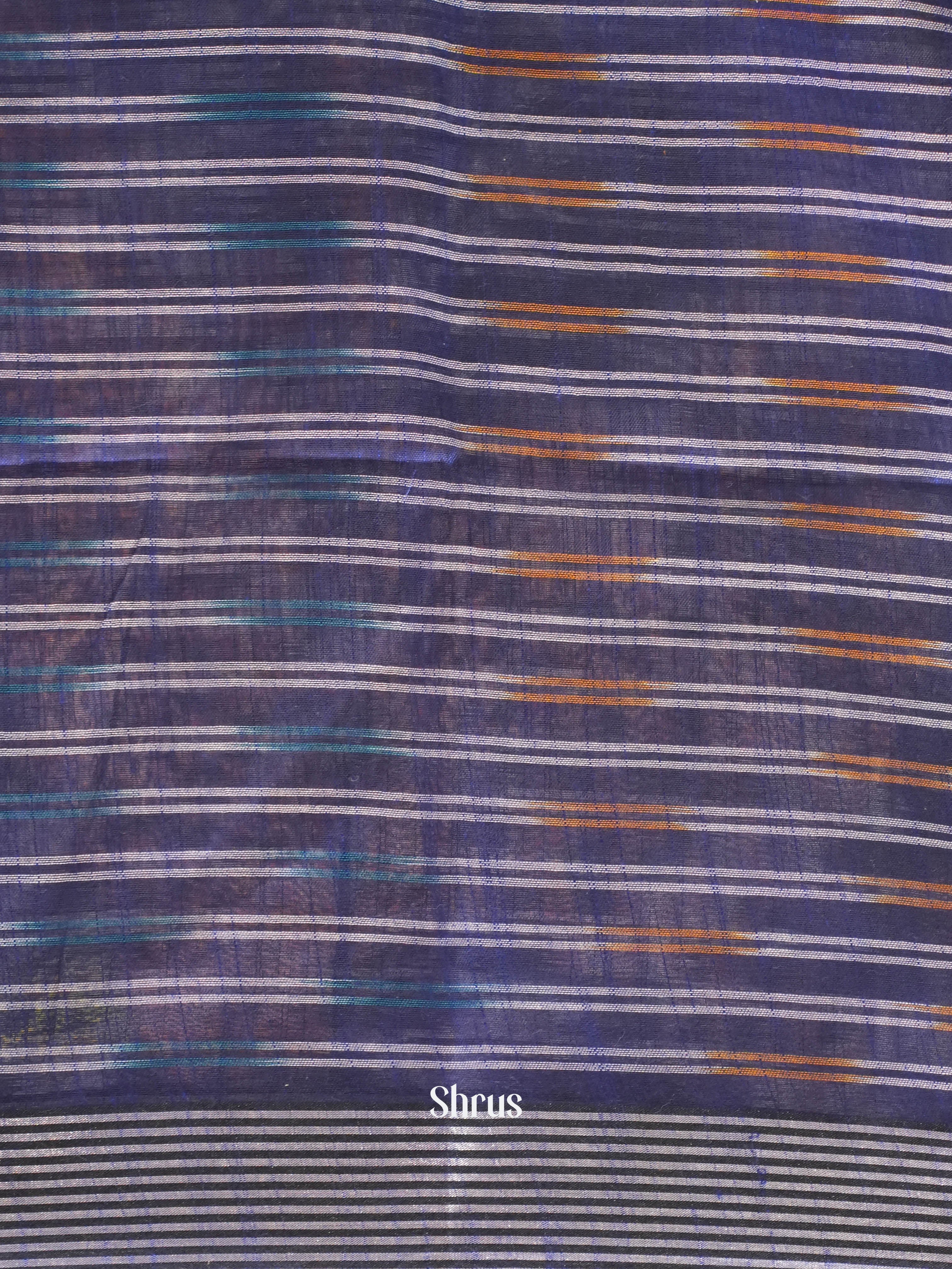 Peach & Blue - semi ikkat Saree - Shop on ShrusEternity.com