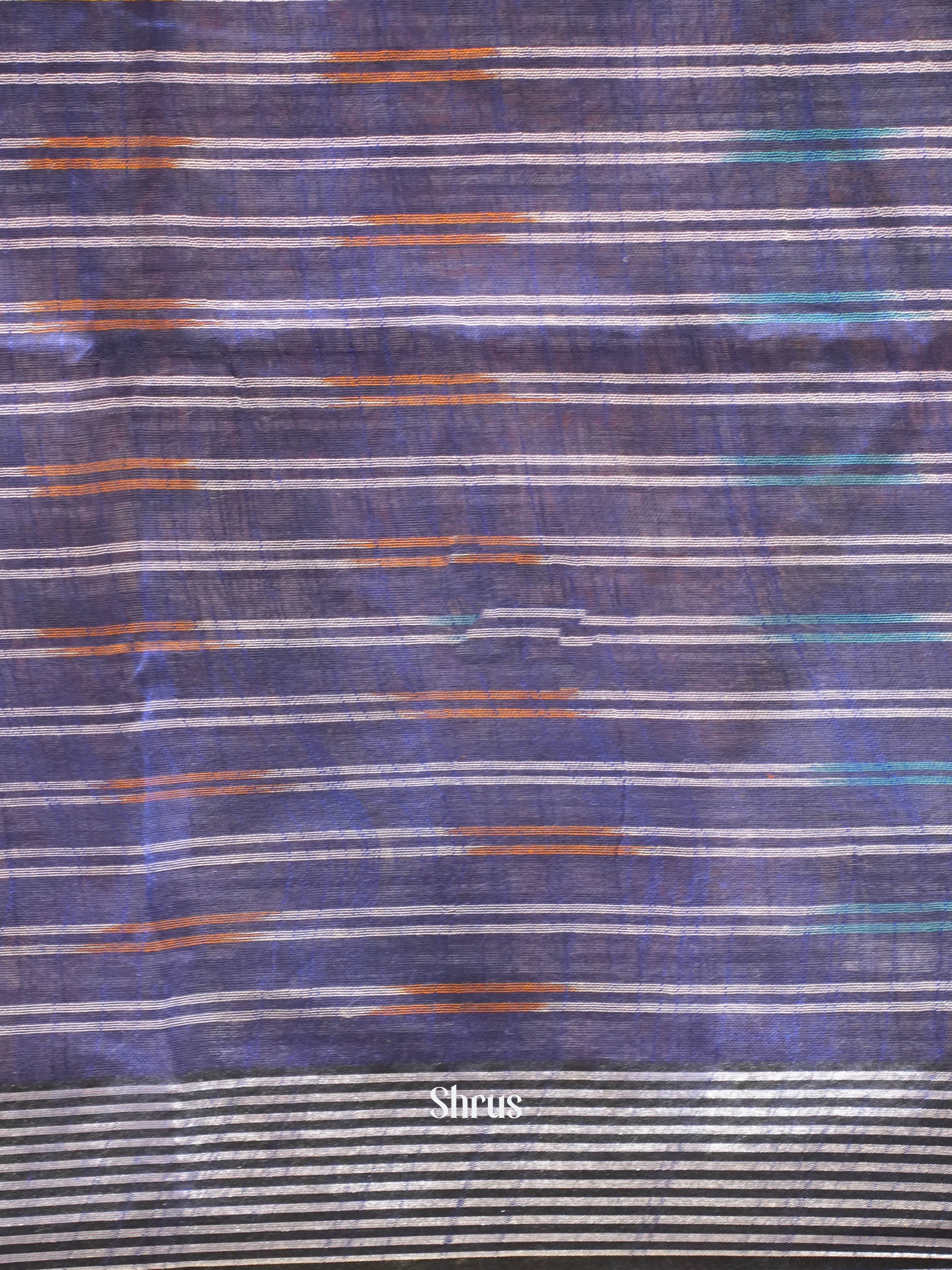 Pink & Blue - semi ikkat Saree - Shop on ShrusEternity.com