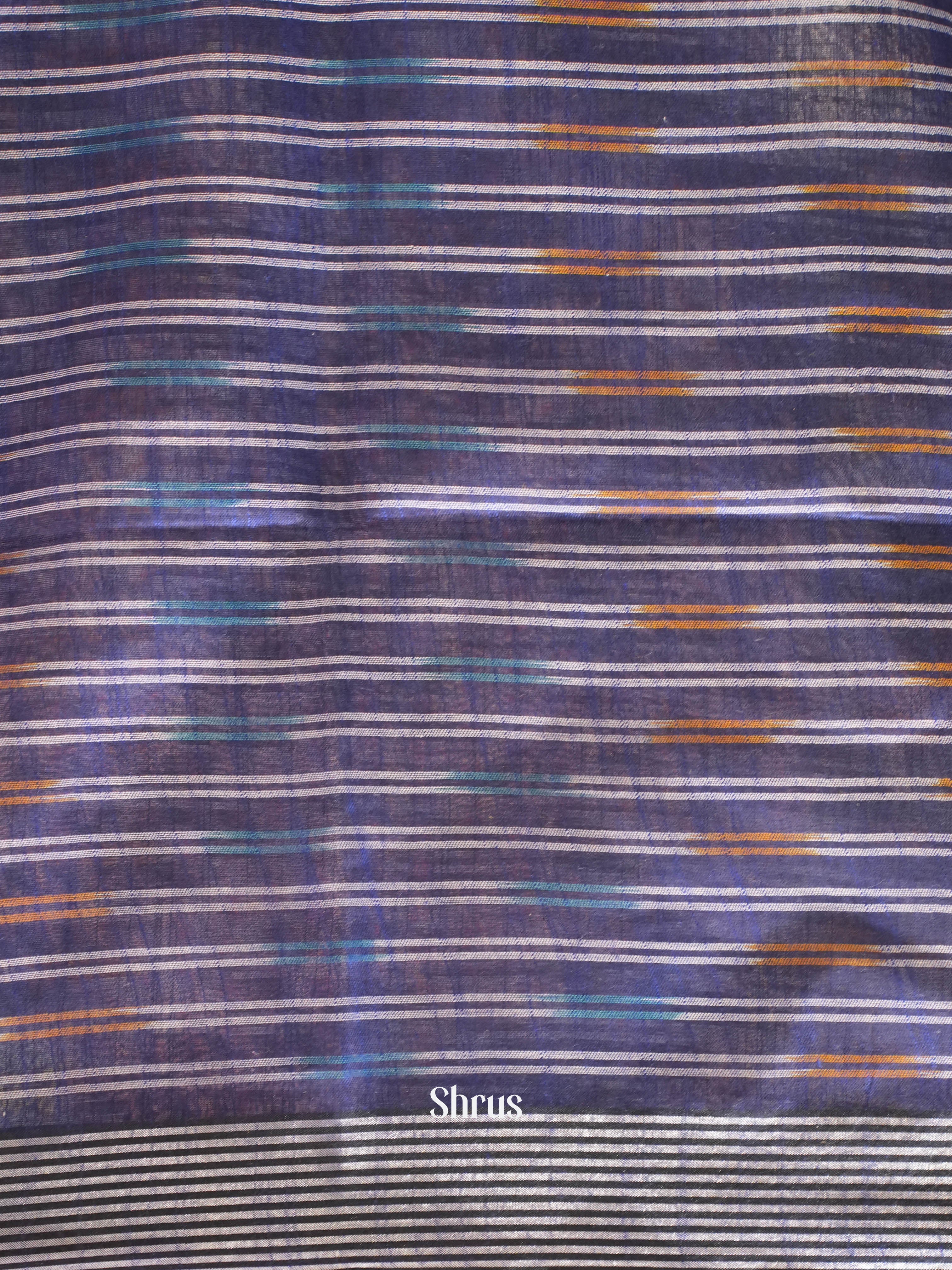 Yellow & Blue- semi ikkat Saree - Shop on ShrusEternity.com