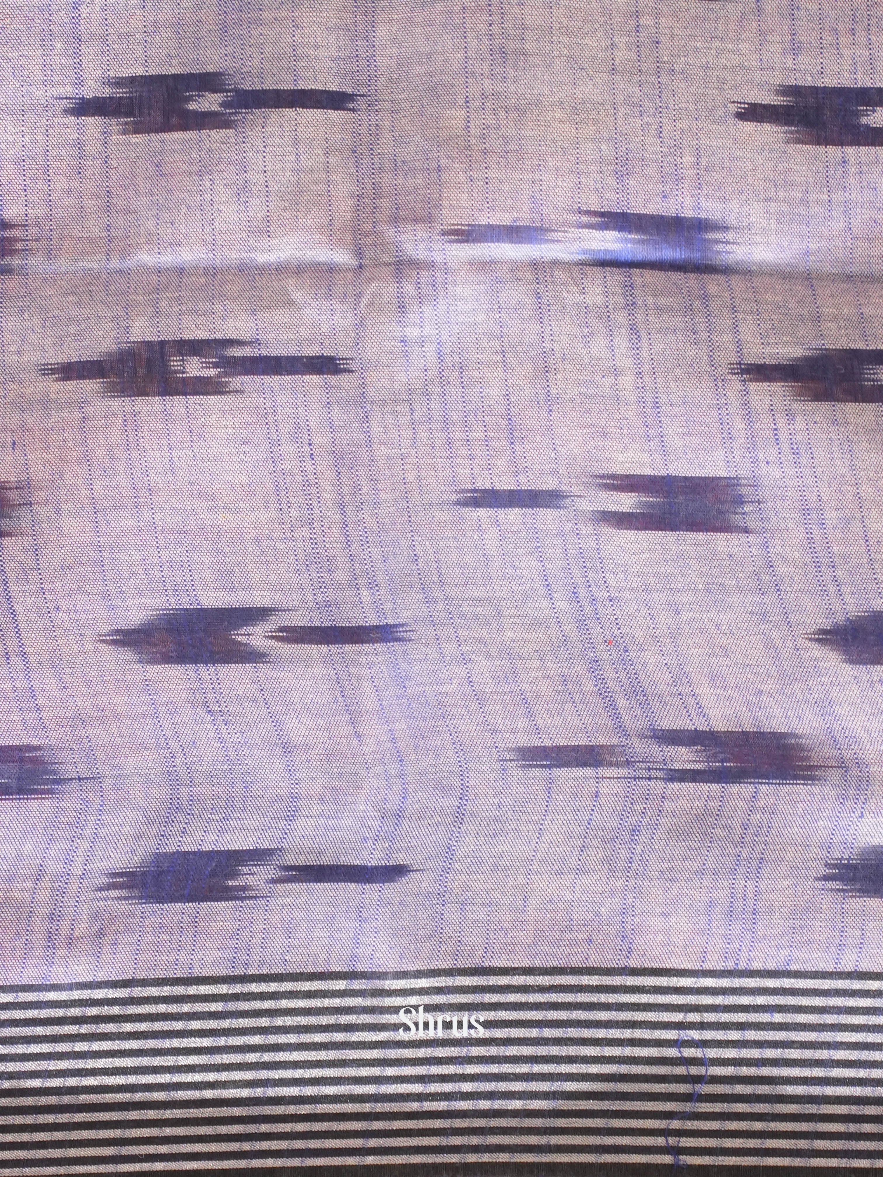 Yellow & Grey - semi ikkat Saree - Shop on ShrusEternity.com