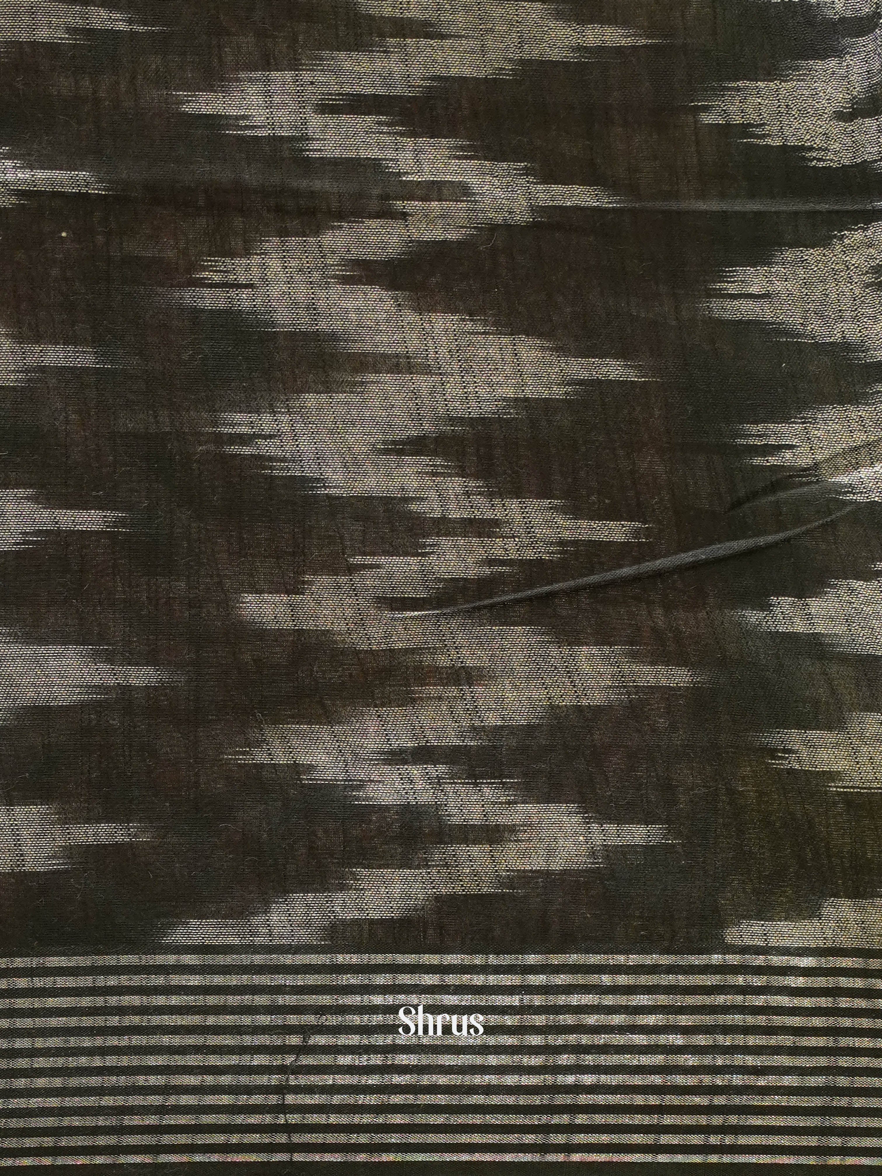 Yellow & Grey- Semi Ikkat saree - Shop on ShrusEternity.com