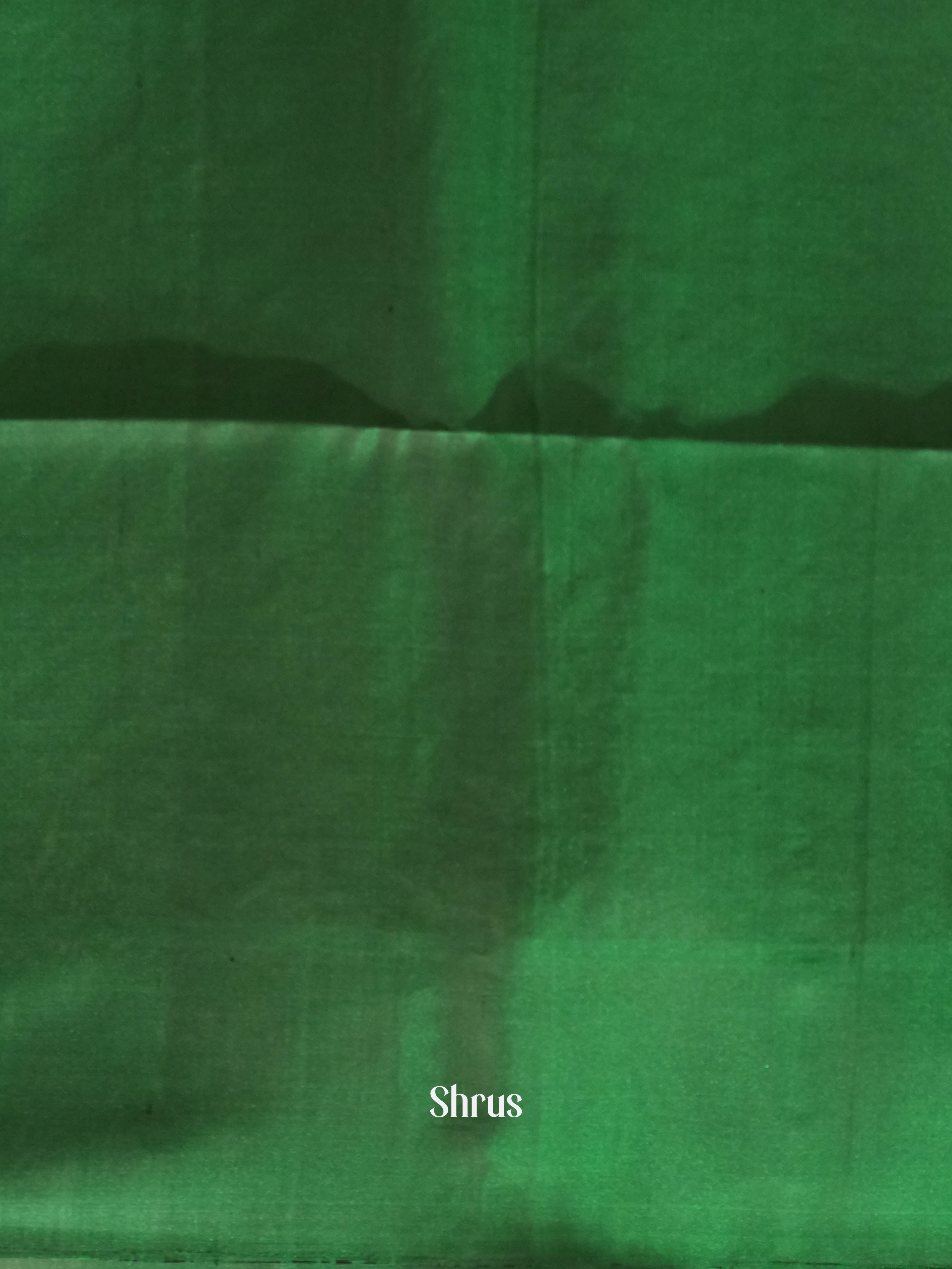 Red & Green - Soft Silk Saree - Shop on ShrusEternity.com
