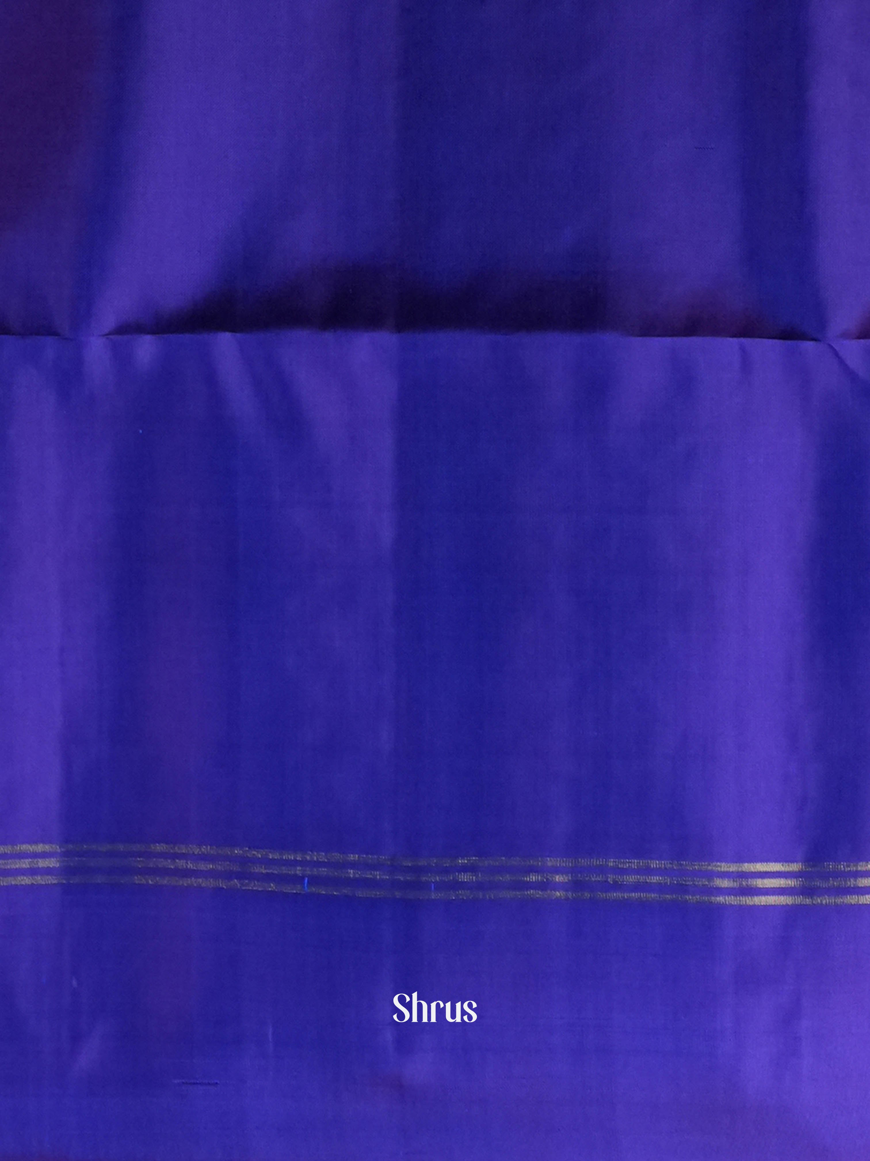 Blue & Purple - Soft Silk Saree - Shop on ShrusEternity.com