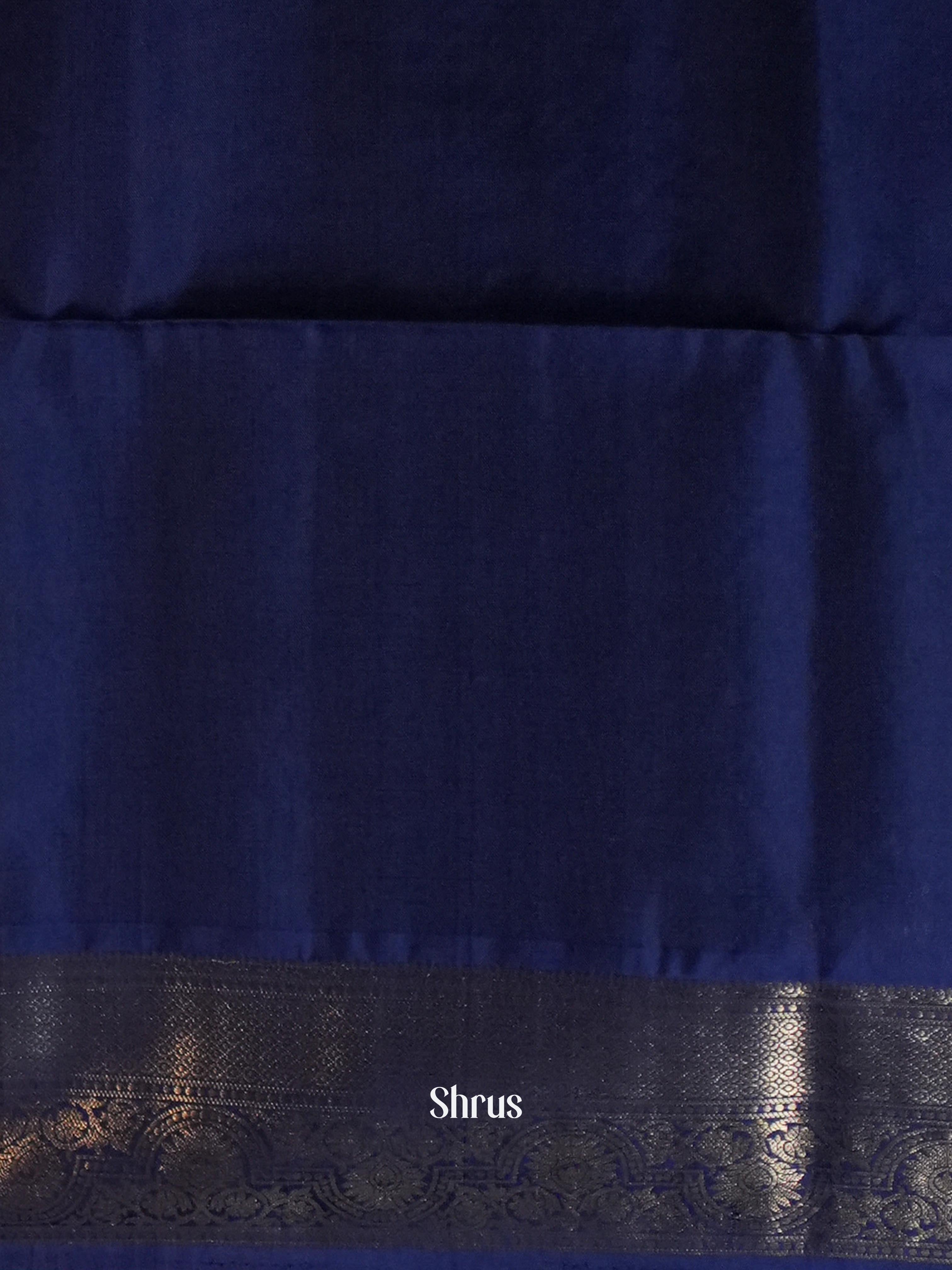 Purple & Blue - Soft Silk Saree - Shop on ShrusEternity.com