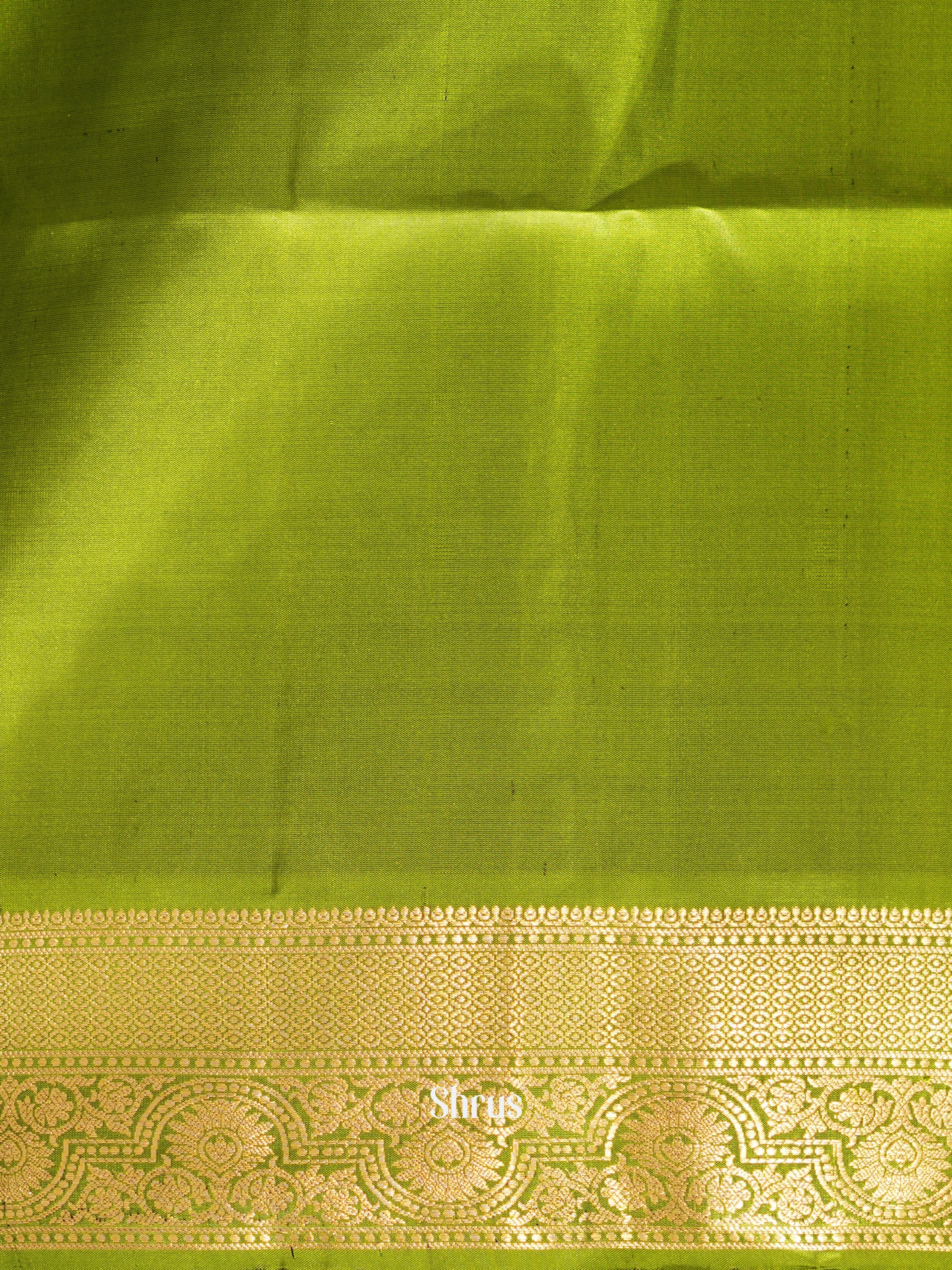 Purple & Green - Kanchi Border Soft Silk Saree - Shop on ShrusEternity.com