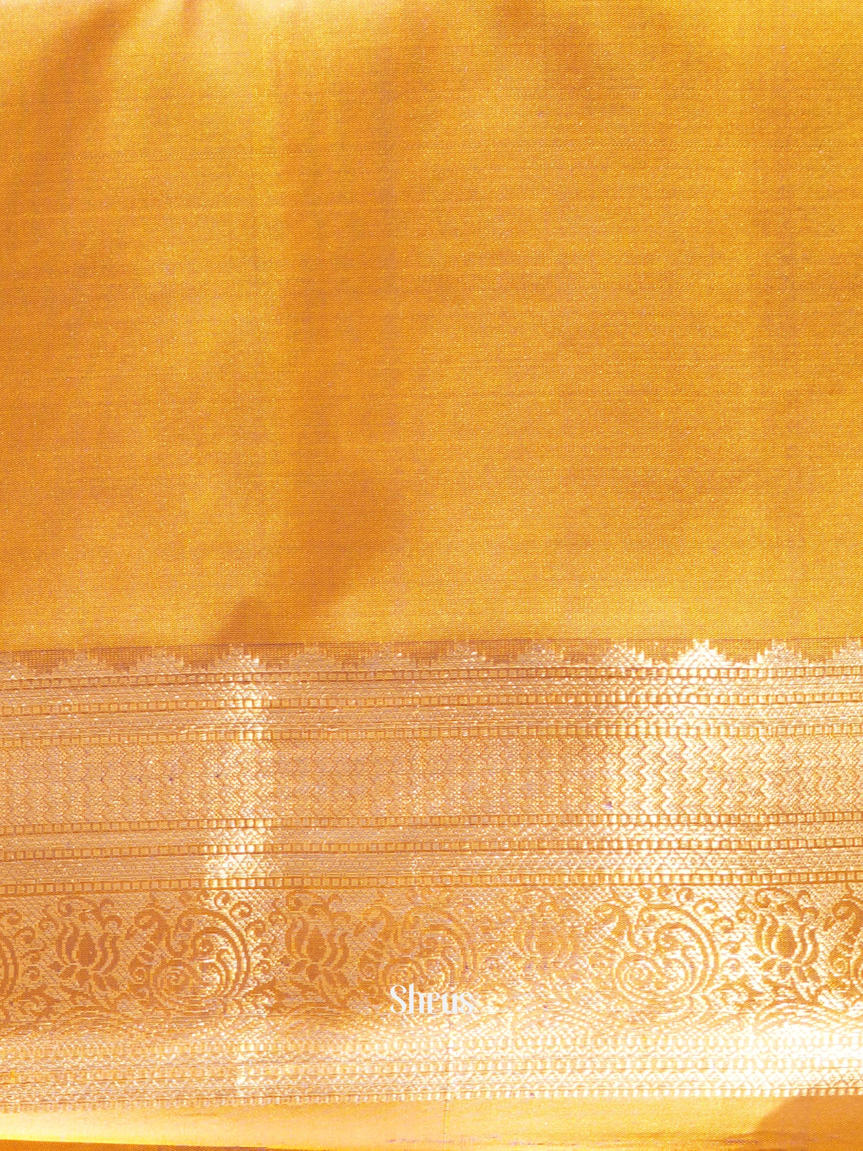 Purple - Kanchi Border Soft Silk Saree - Shop on ShrusEternity.com