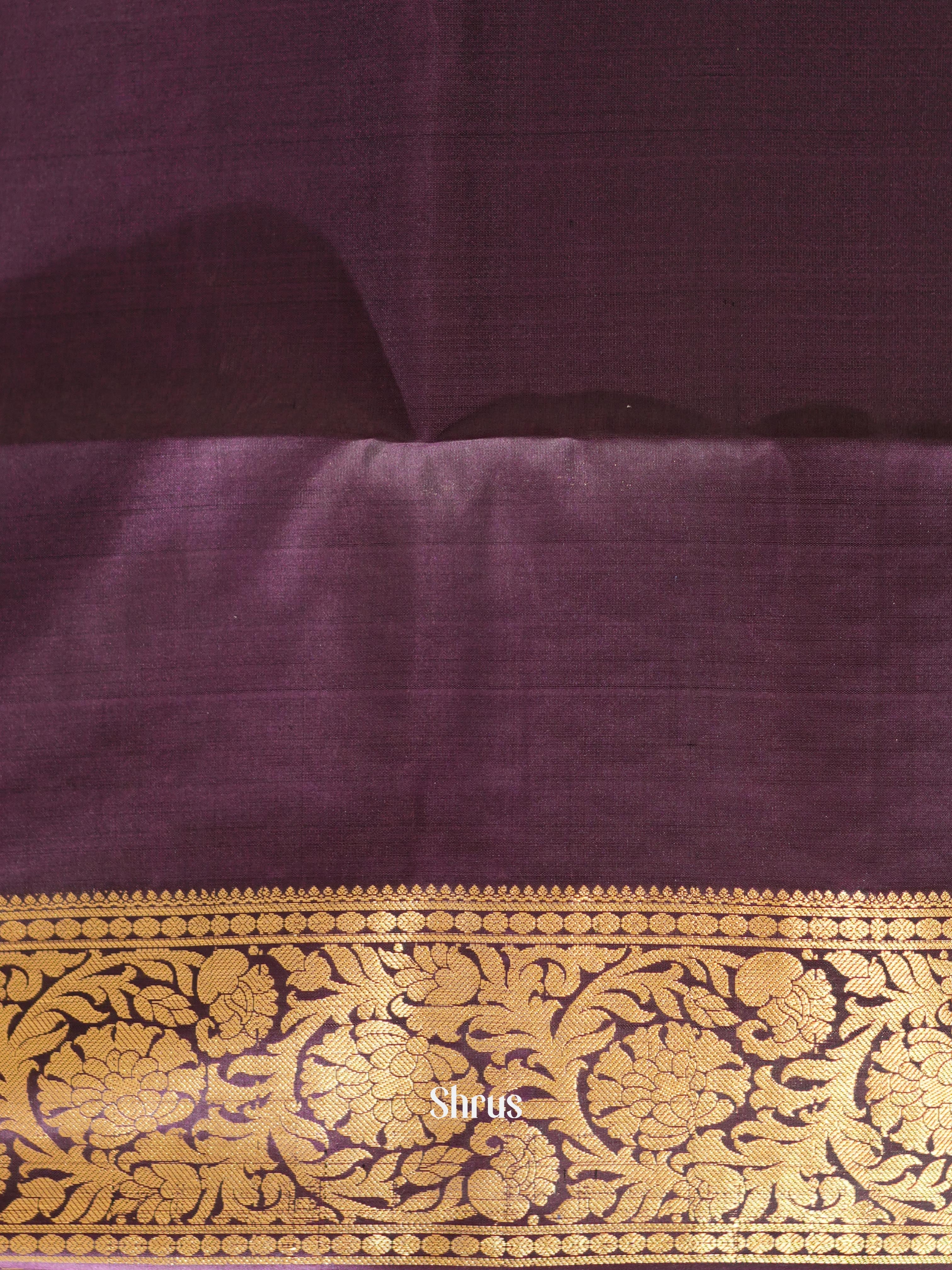 Green & Purple - Kanchi Border Soft Silk Saree - Shop on ShrusEternity.com
