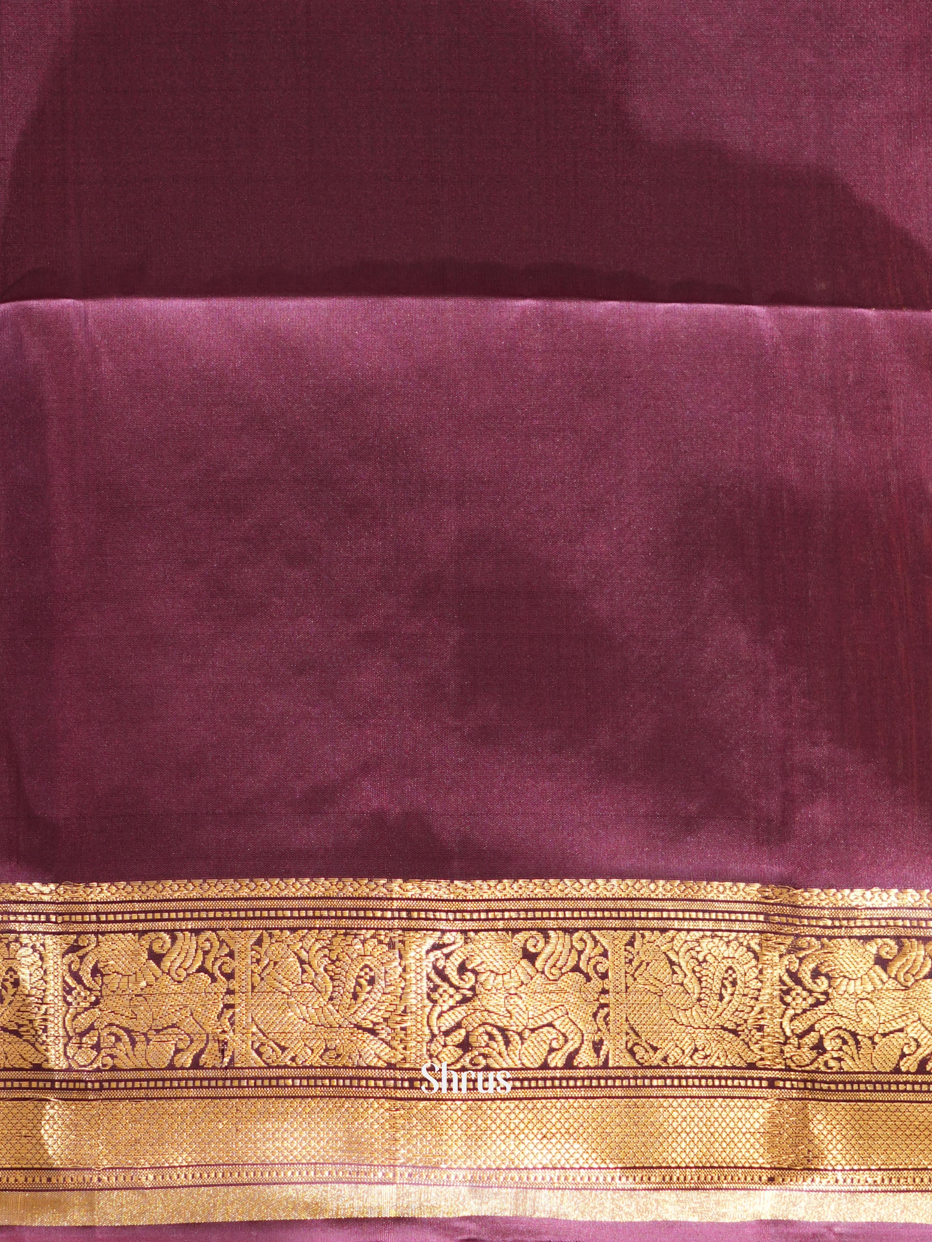 Red & Purple- Kanchi Border Soft Silk Saree - Shop on ShrusEternity.com