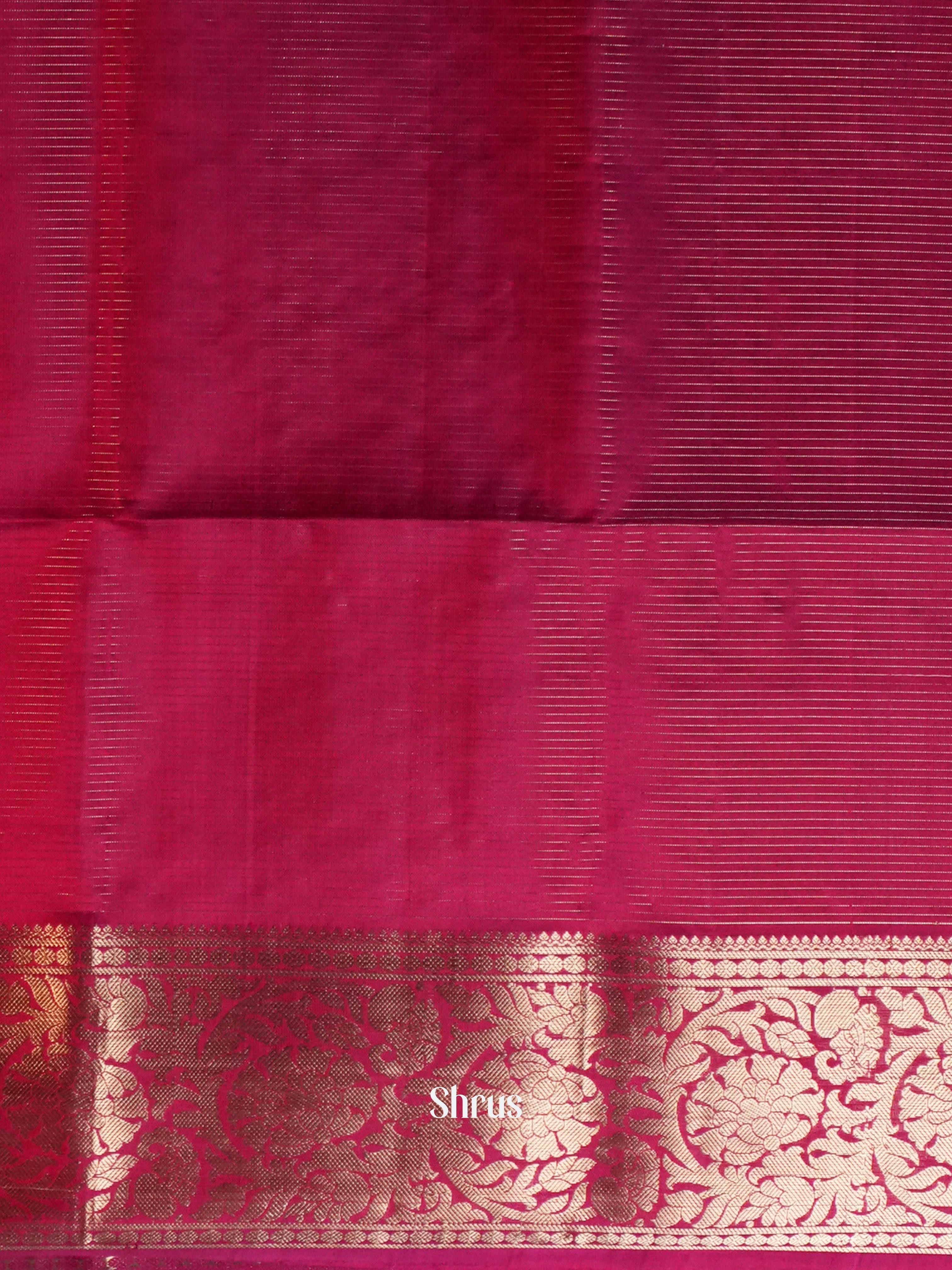 Mustard & Maroon- Soft Silk Saree - Shop on ShrusEternity.com