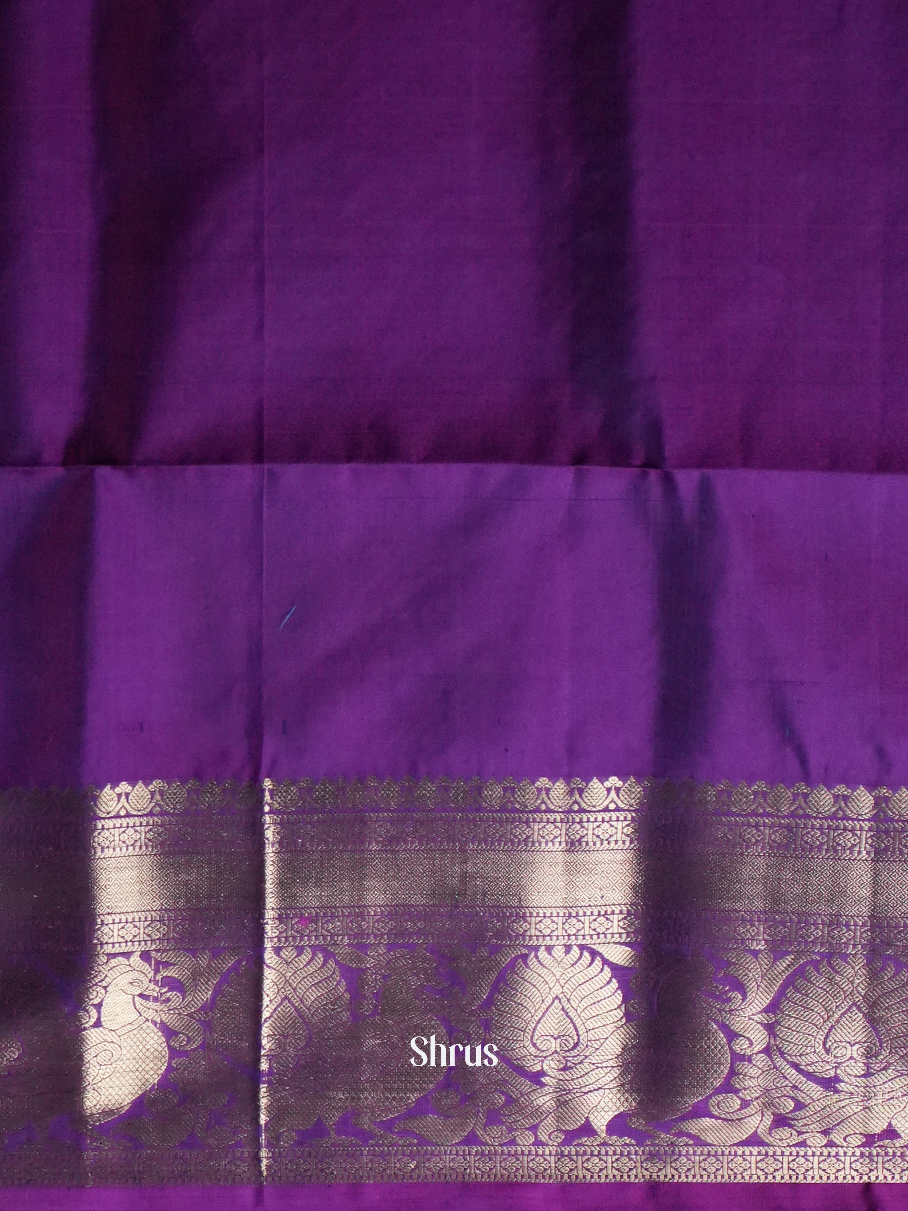 Teal & Dark Magenta - Soft Silk Saree - Shop on ShrusEternity.com