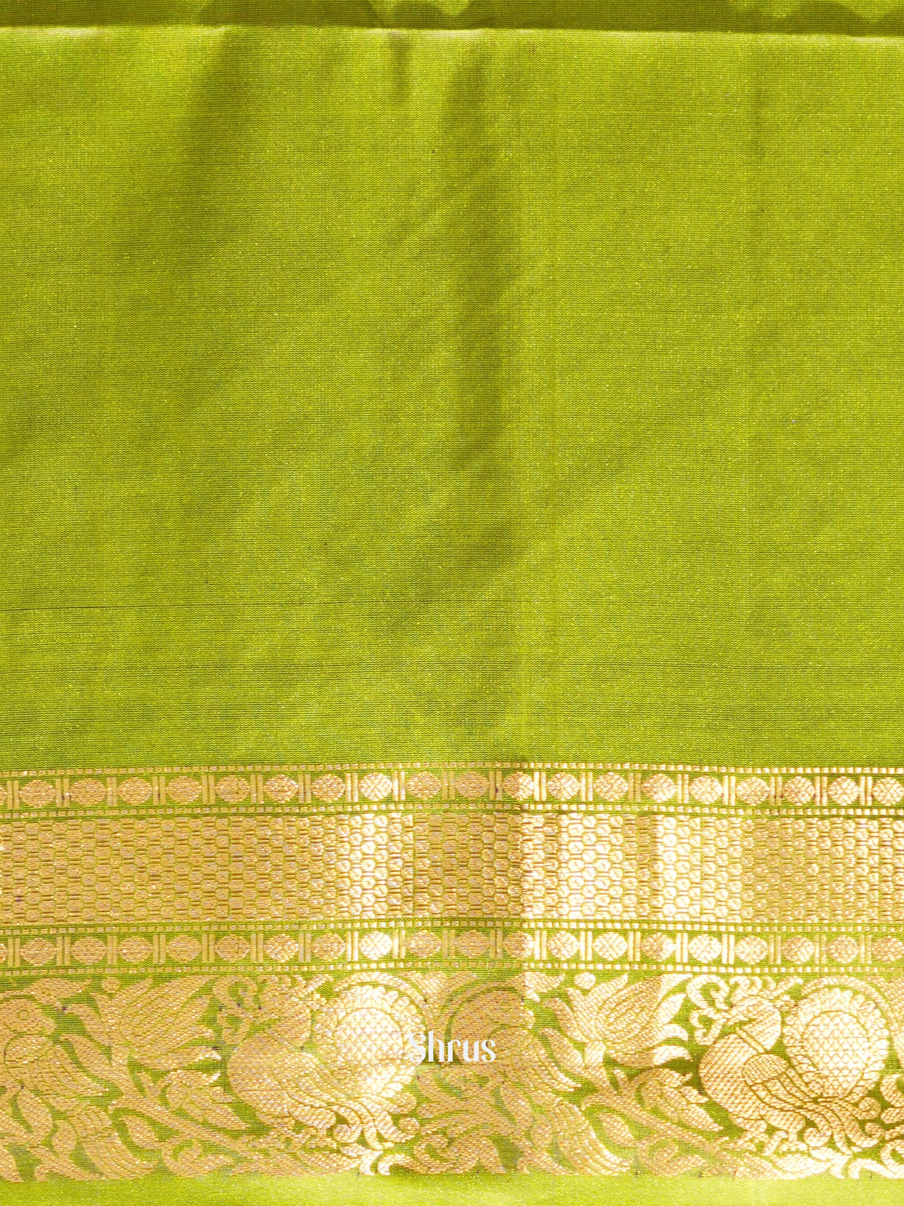 Violet & Green - Soft Silk Saree - Shop on ShrusEternity.com