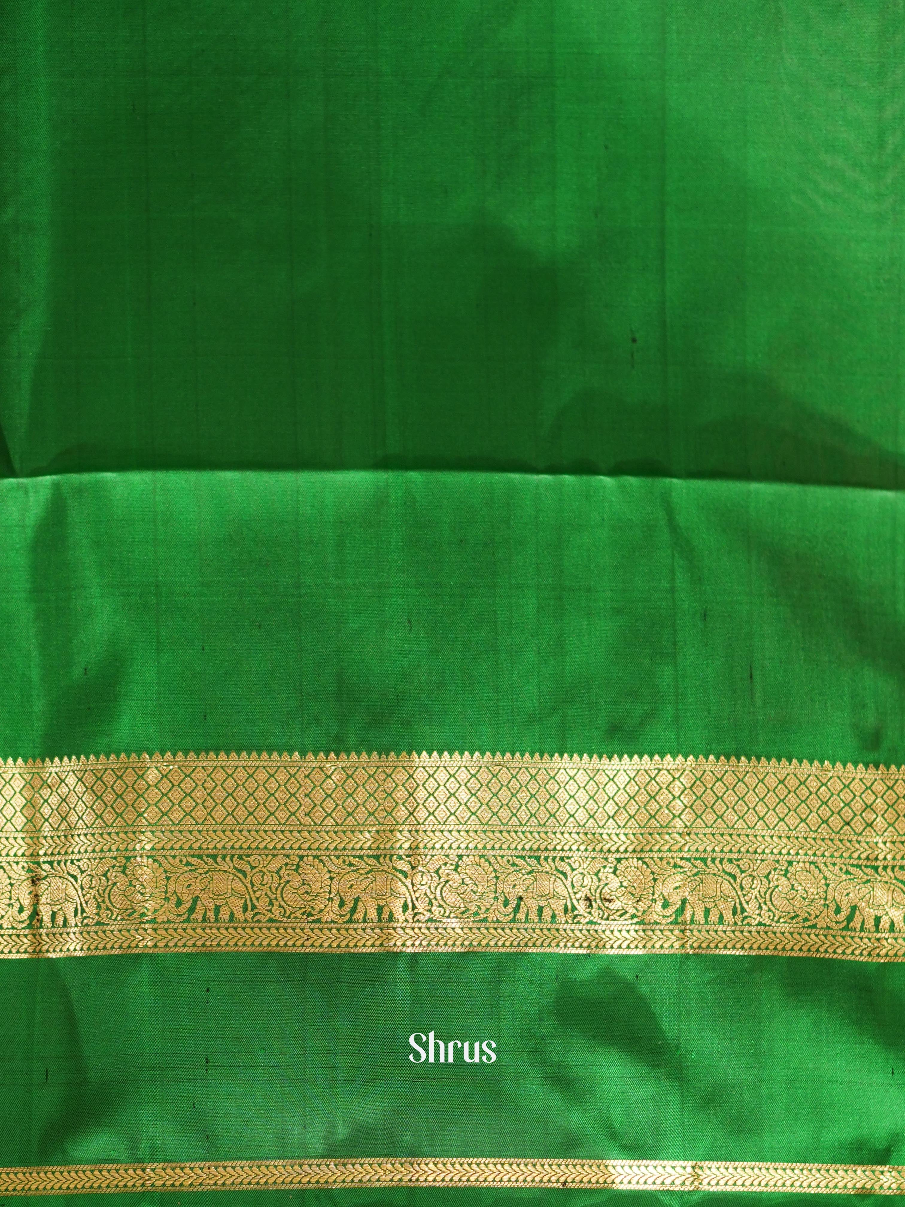 Purple & Green - Soft Silk Saree - Shop on ShrusEternity.com