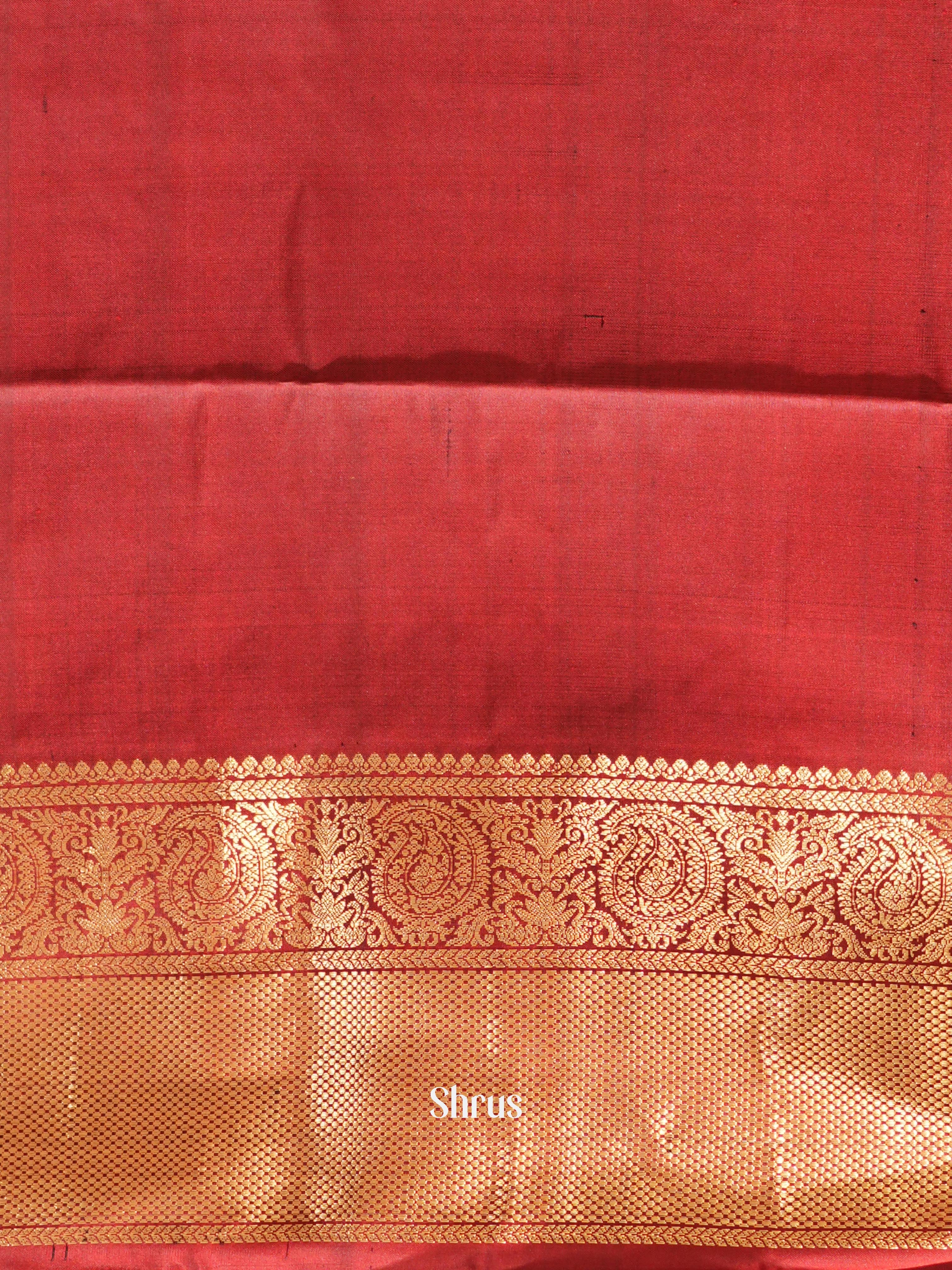 Brick & Maroon - Soft Silk Saree - Shop on ShrusEternity.com