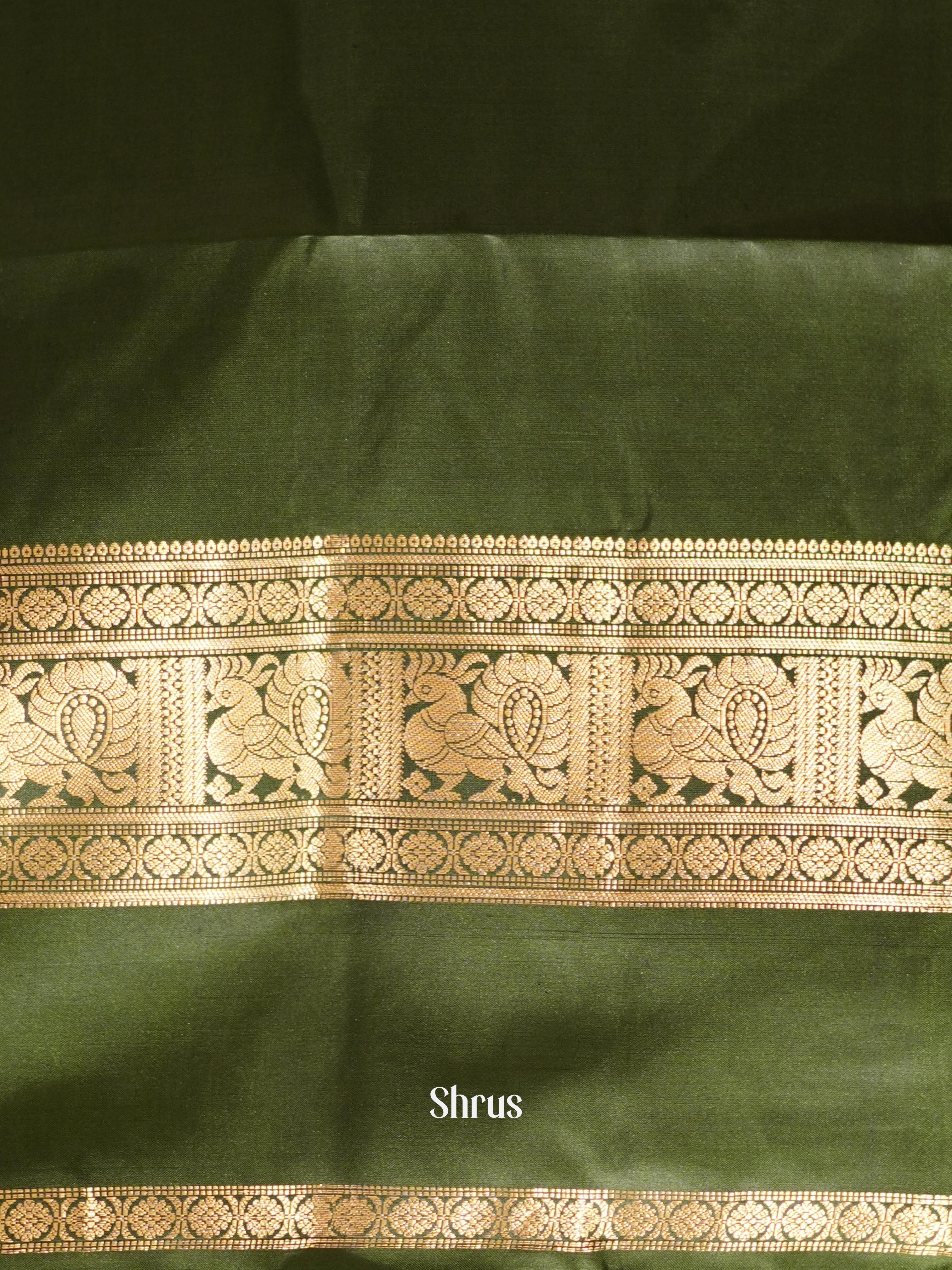 Pink & Green - Soft Silk Saree - Shop on ShrusEternity.com