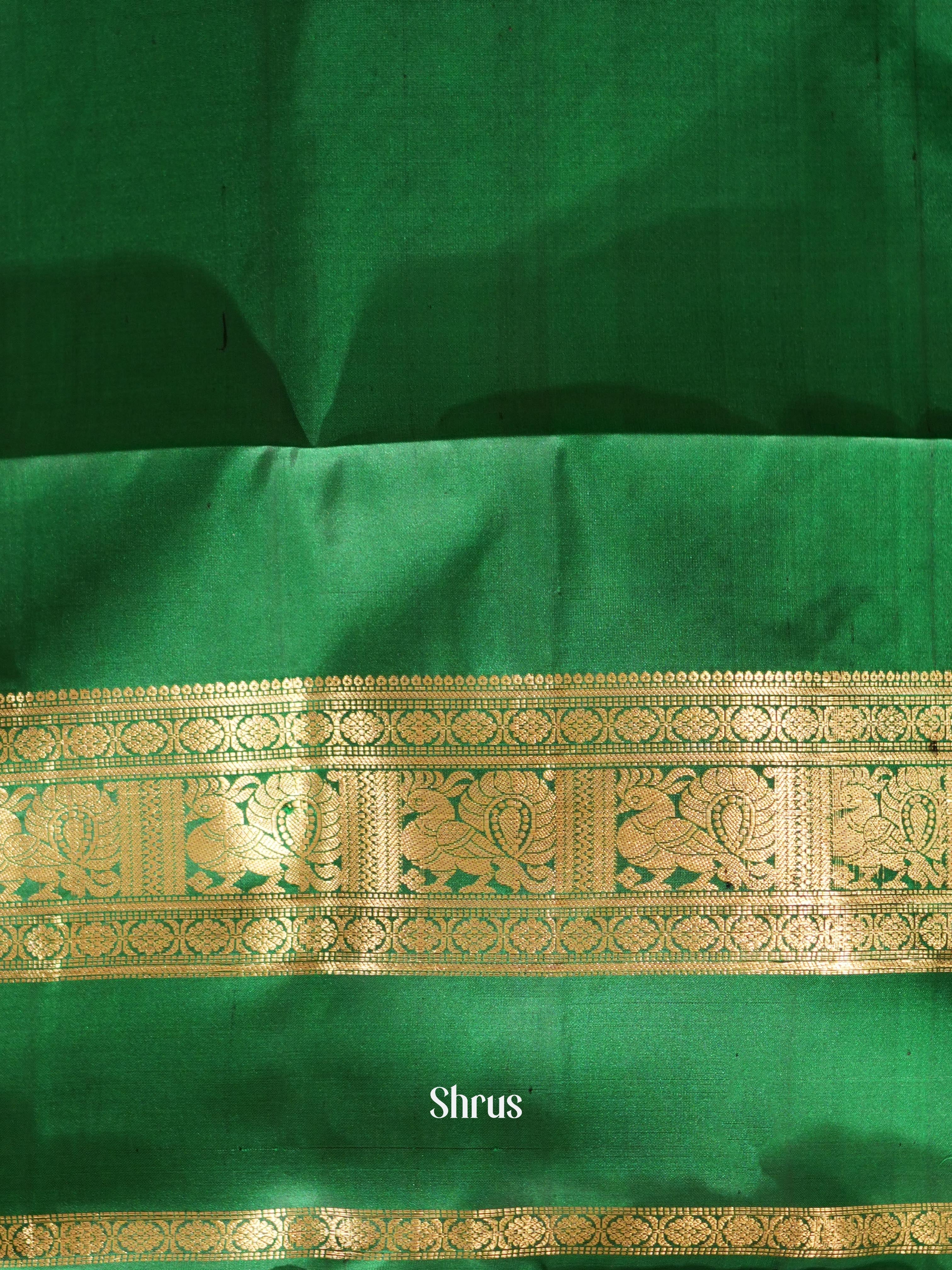 Purple & Green - Soft Silk Saree - Shop on ShrusEternity.com